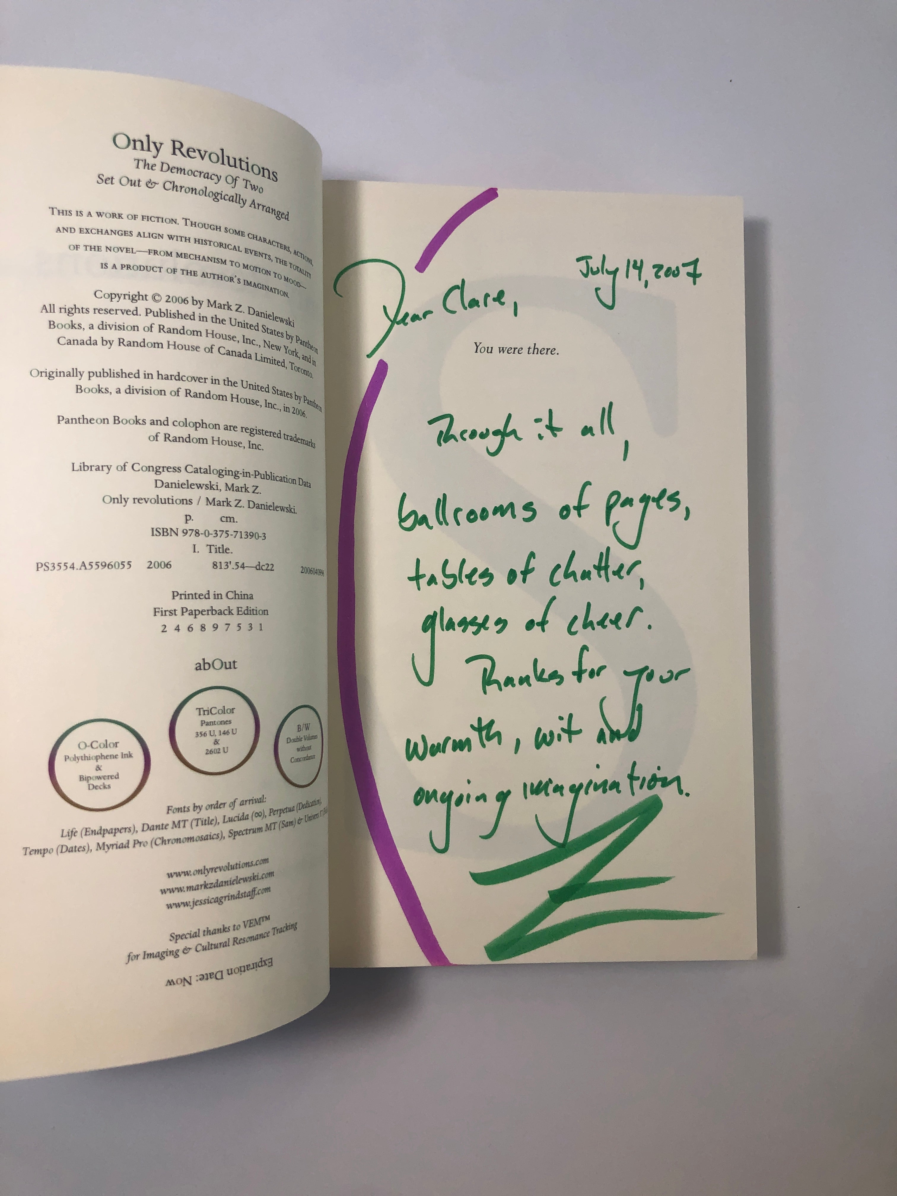 Only Revolutions by Mark Z. Danielewski (Signed)