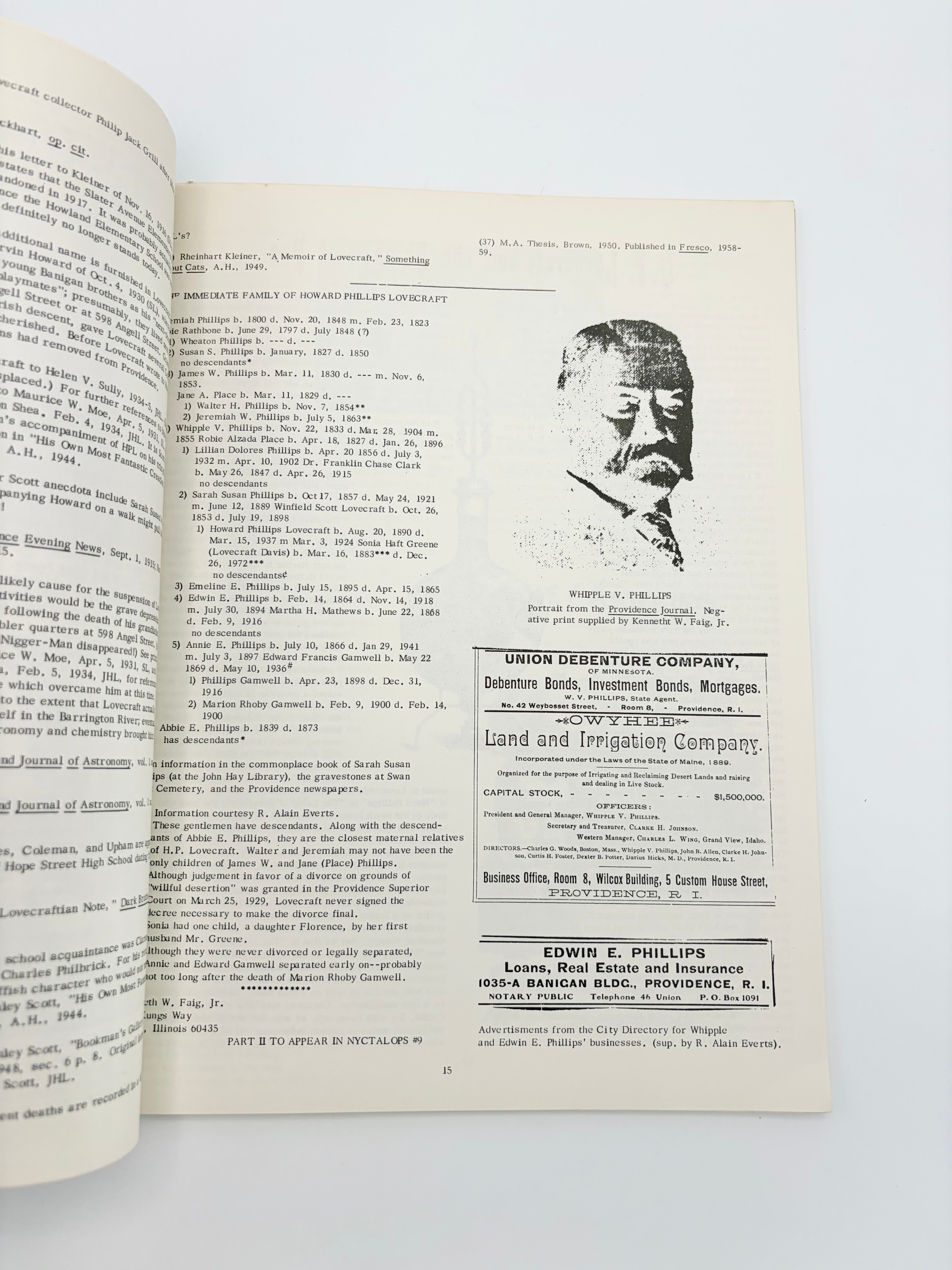 Nyctalops Volume II No. 1 edited by Harry O. Morris, Jr.