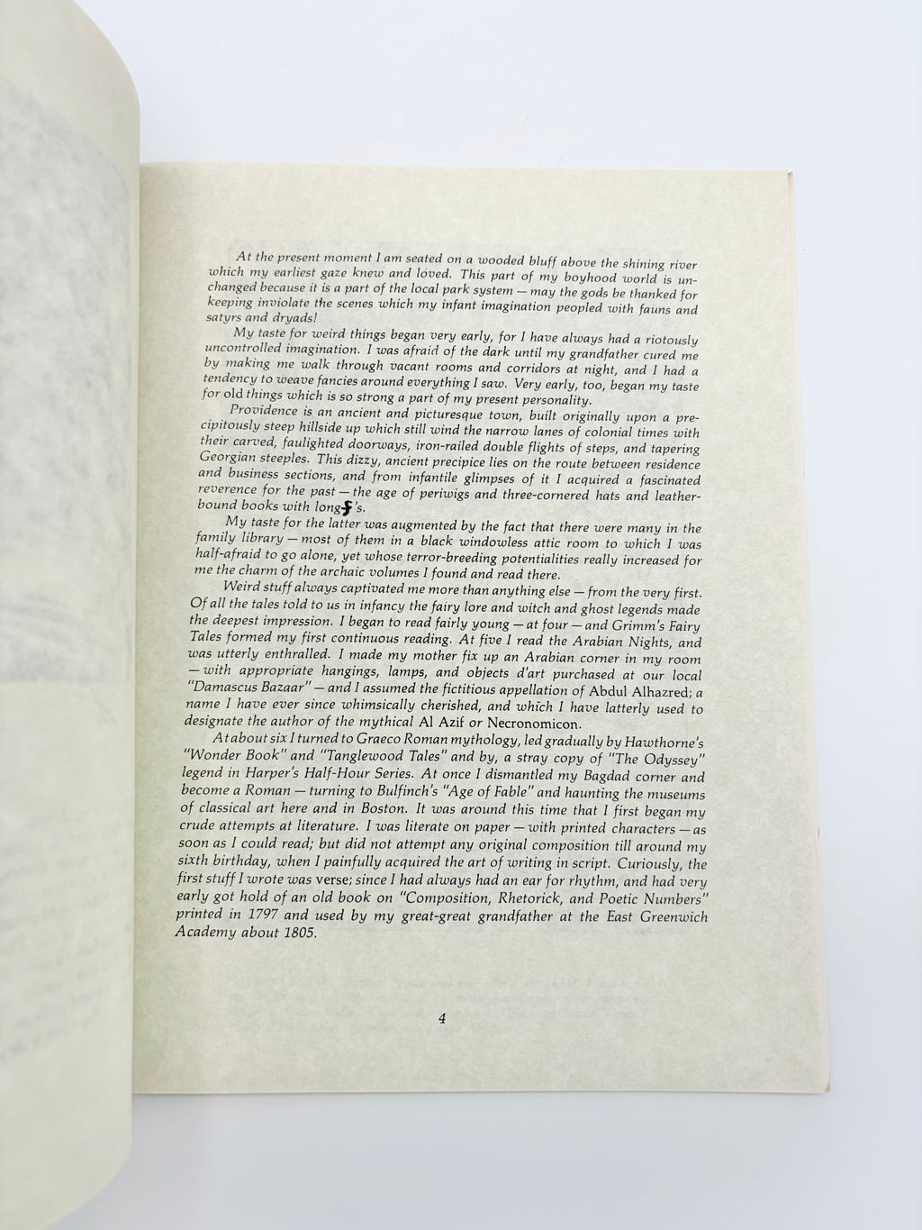 Ec'h-Pi-El Speaks: An Autobiographical Sketch by H.P. Lovecraft
