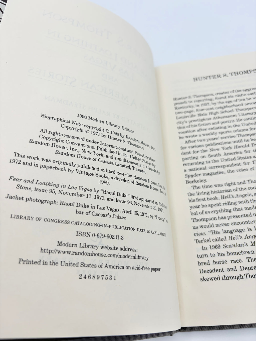 Fear and Loathing in Las Vegas and other American Stories by Hunter S. Thompson - The Modern Library