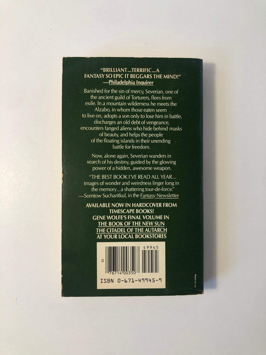 The Sword of the Lictor by Gene Wolfe