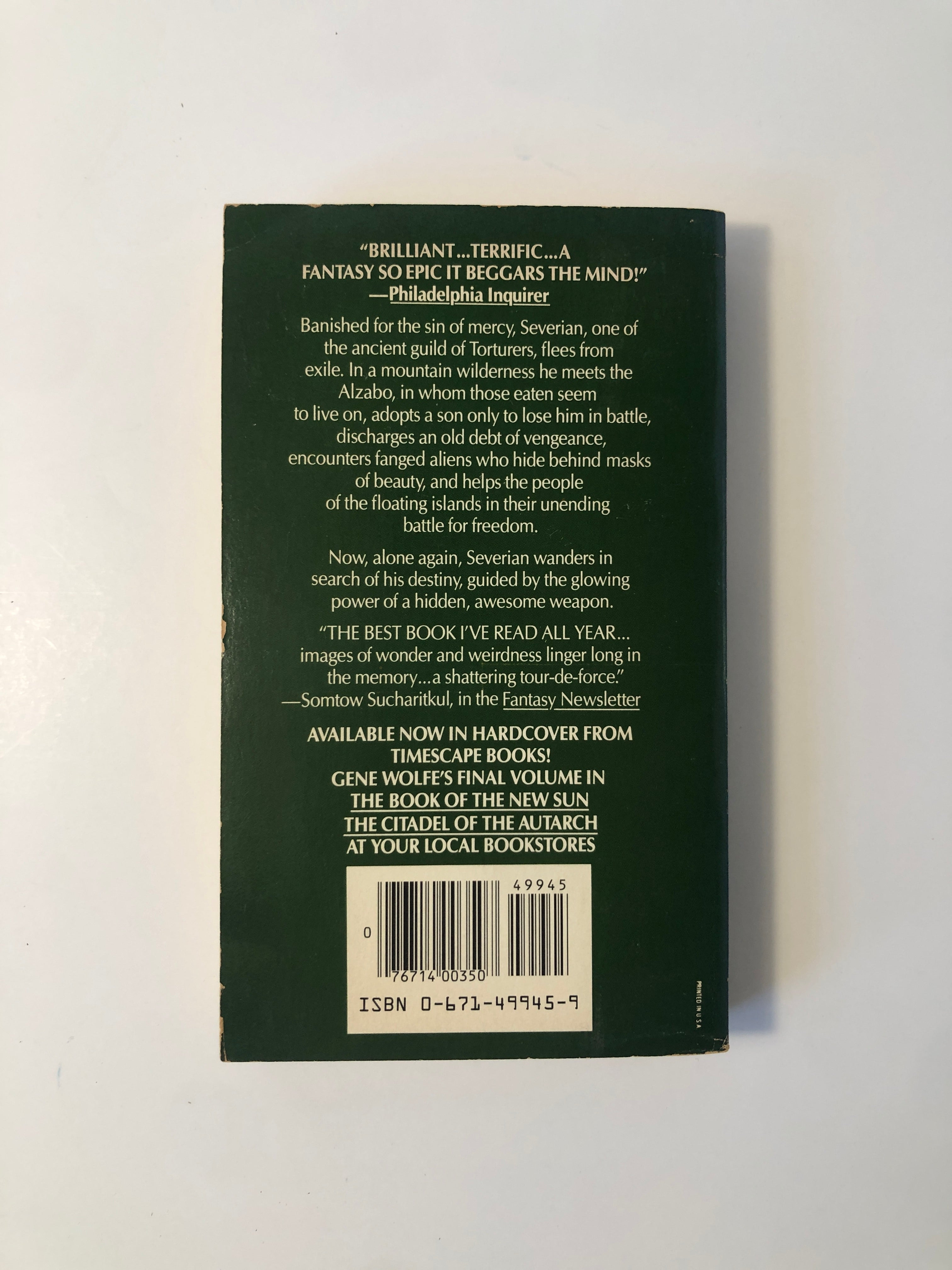 The Sword of the Lictor by Gene Wolfe