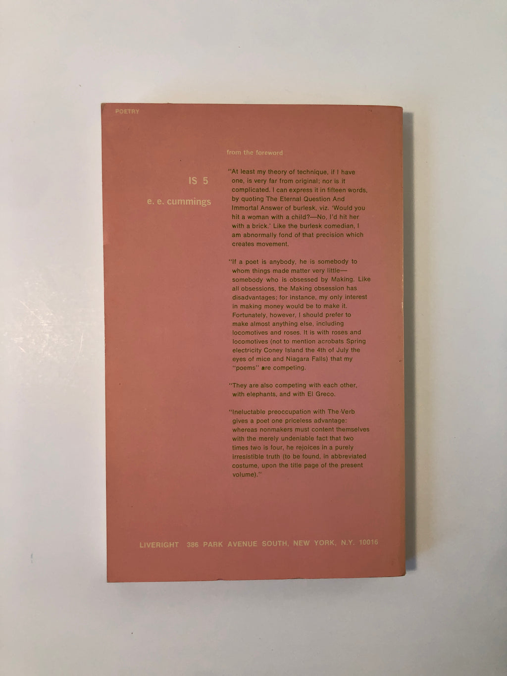 is 5 by E.E. Cummings