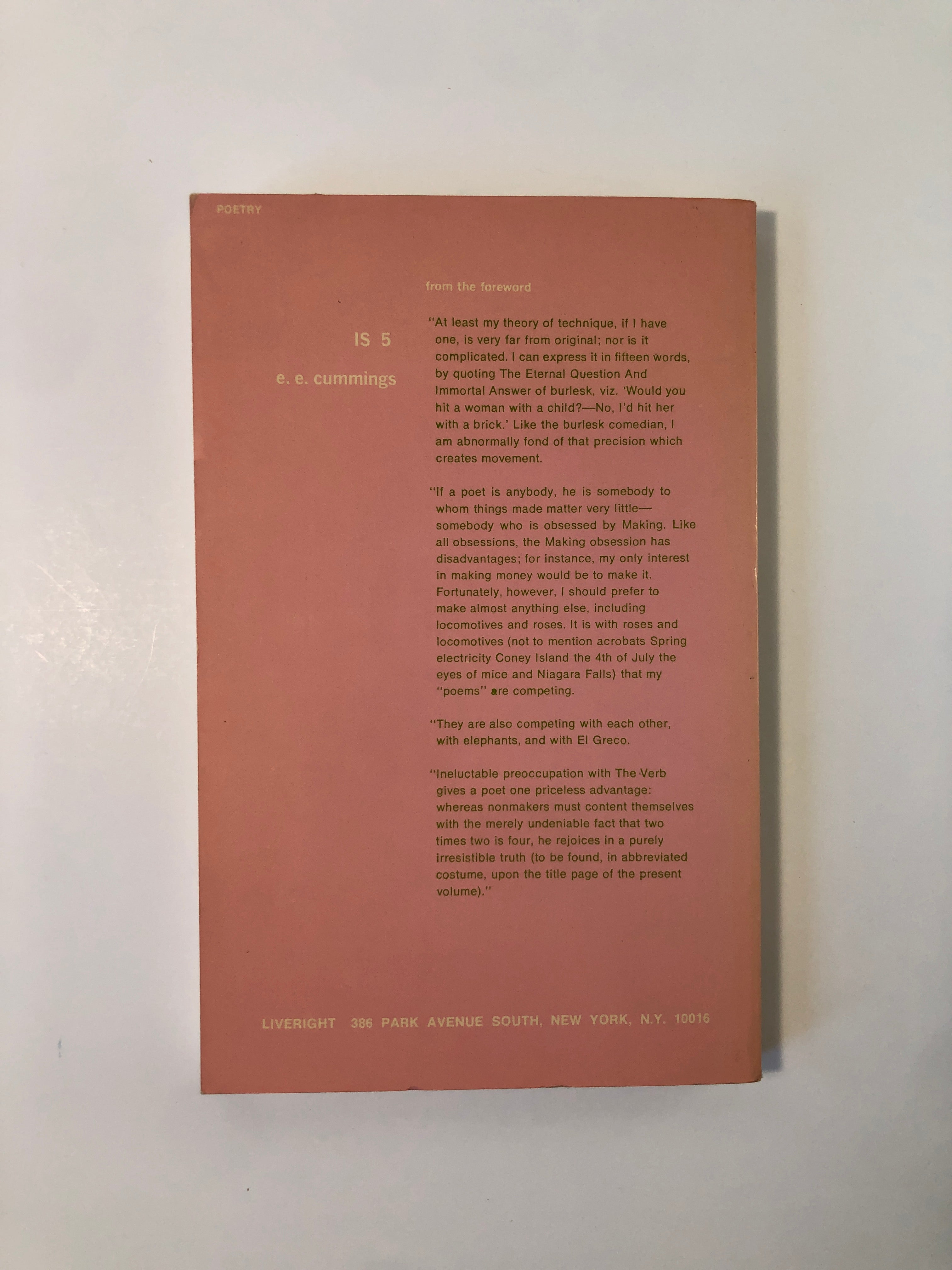 is 5 by E.E. Cummings