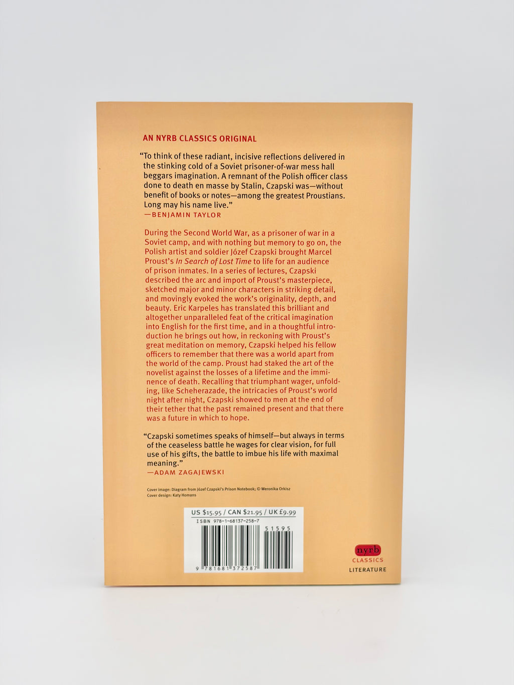 Lost Time: Lectures on Proust in a Soviet Prison Camp by Józef Czapski - NYRB Classics