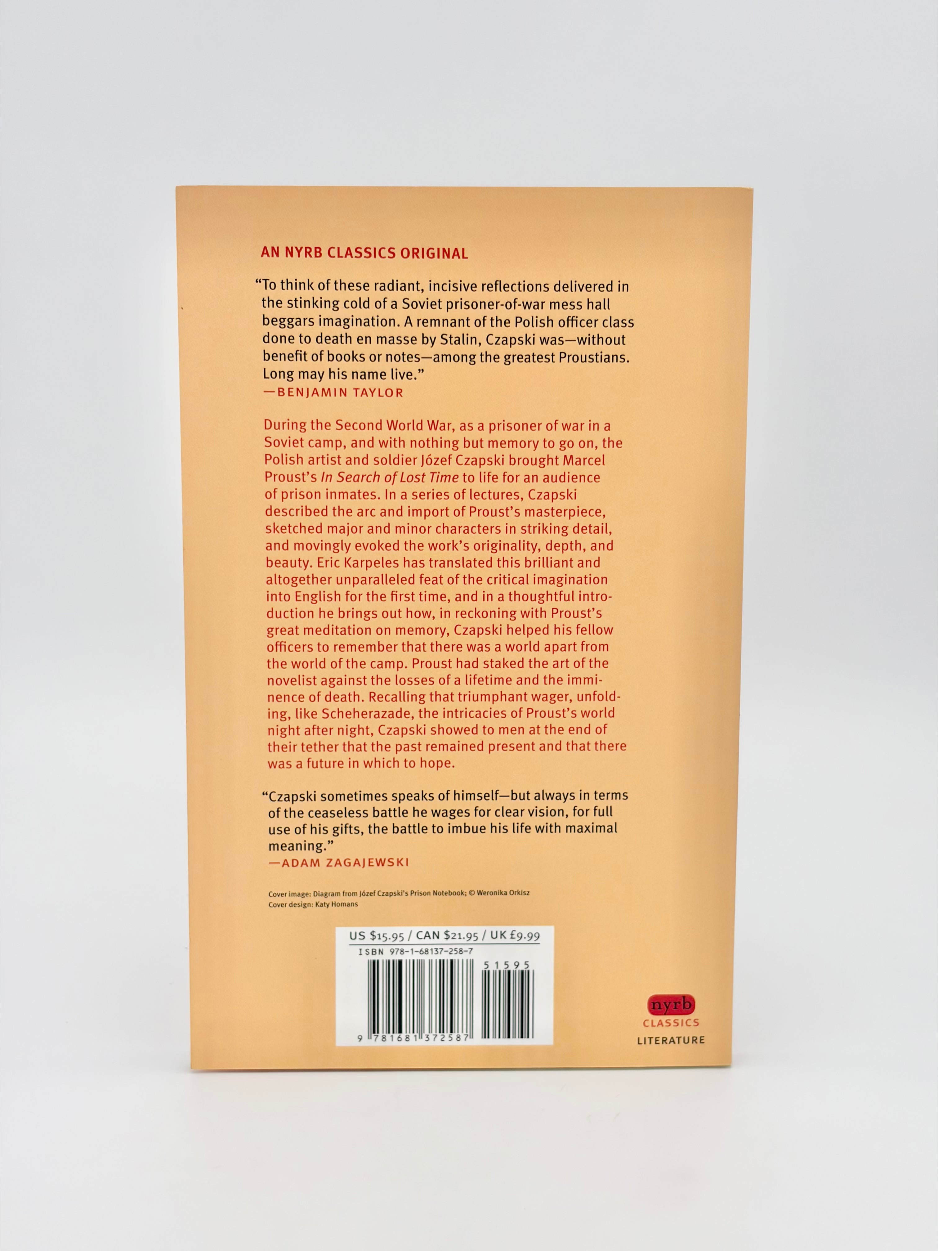 Lost Time: Lectures on Proust in a Soviet Prison Camp by Józef Czapski - NYRB Classics