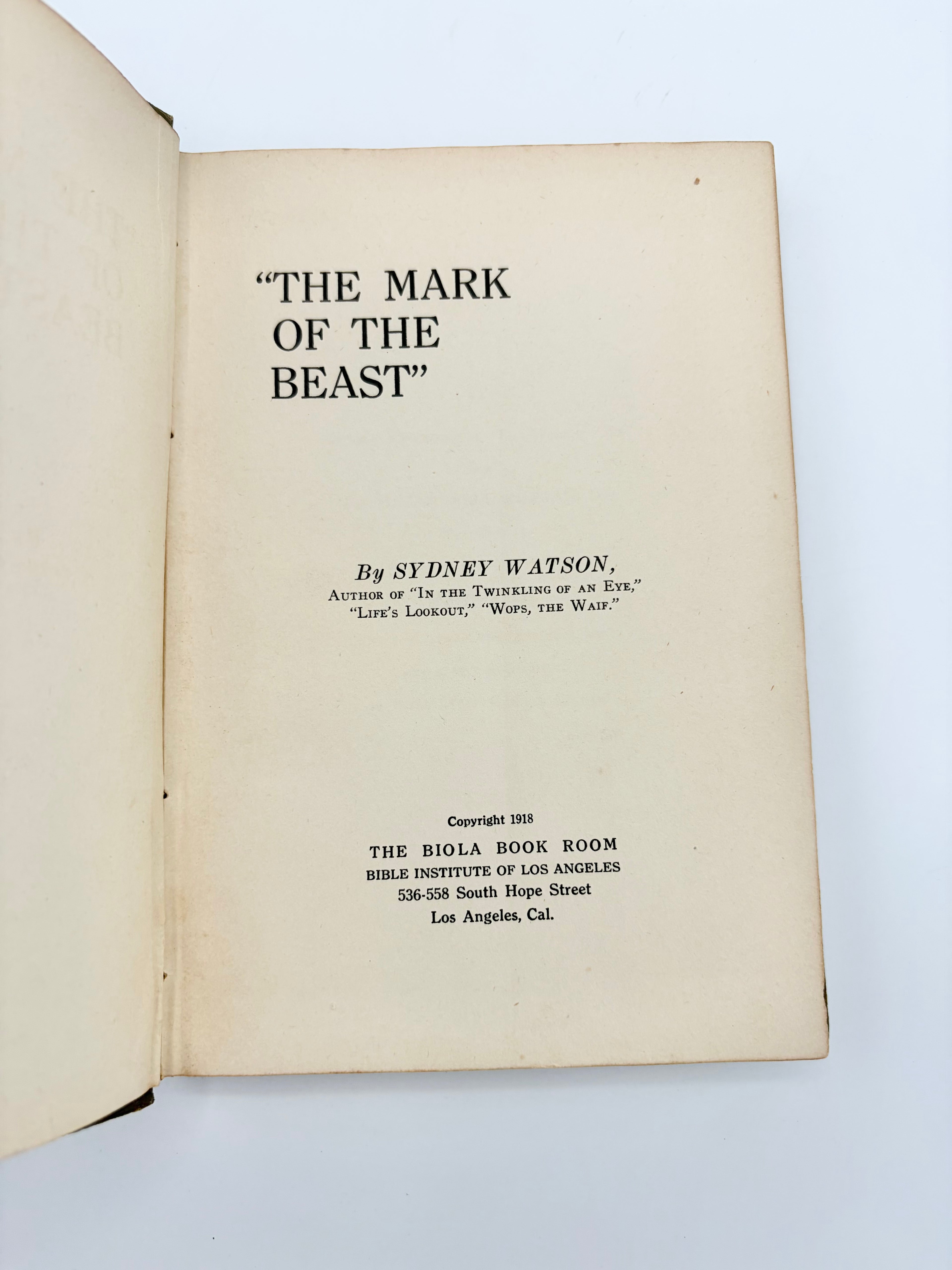 The Mark of the Beast by Sydney Watson