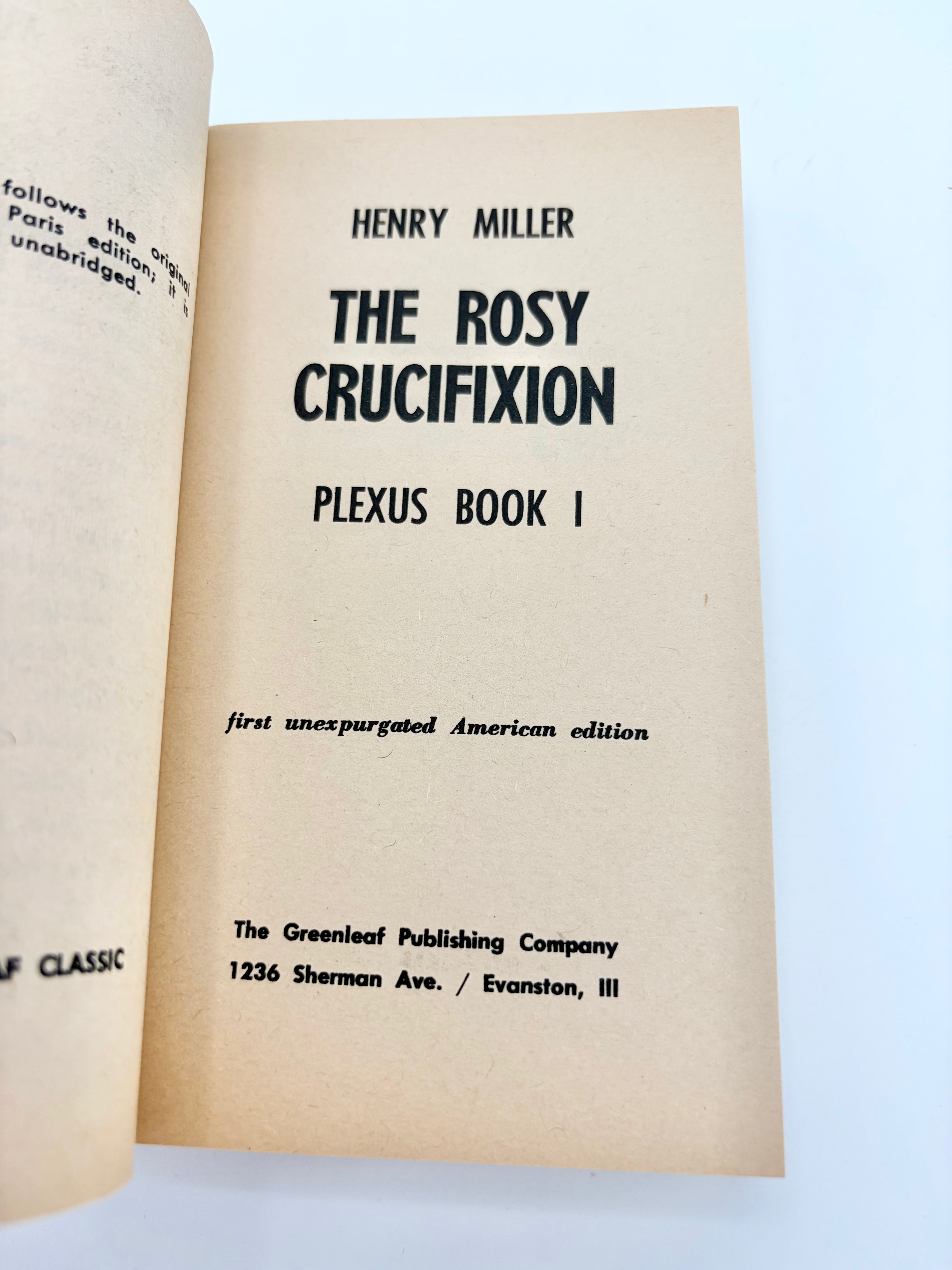 Plexus Books 1 & 2 - The Rosy Crucifixion by Henry Miller