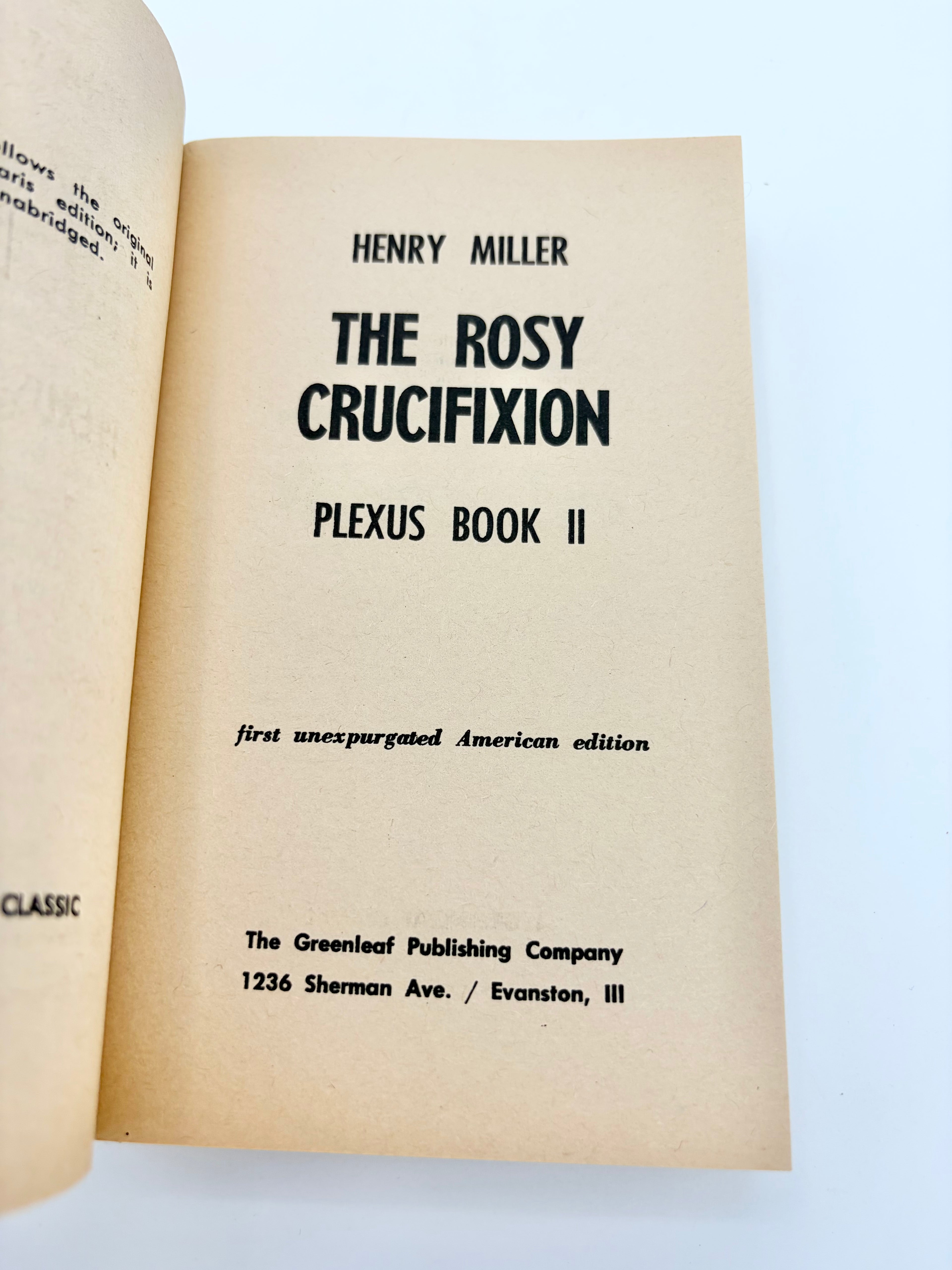 Plexus Books 1 & 2 - The Rosy Crucifixion by Henry Miller