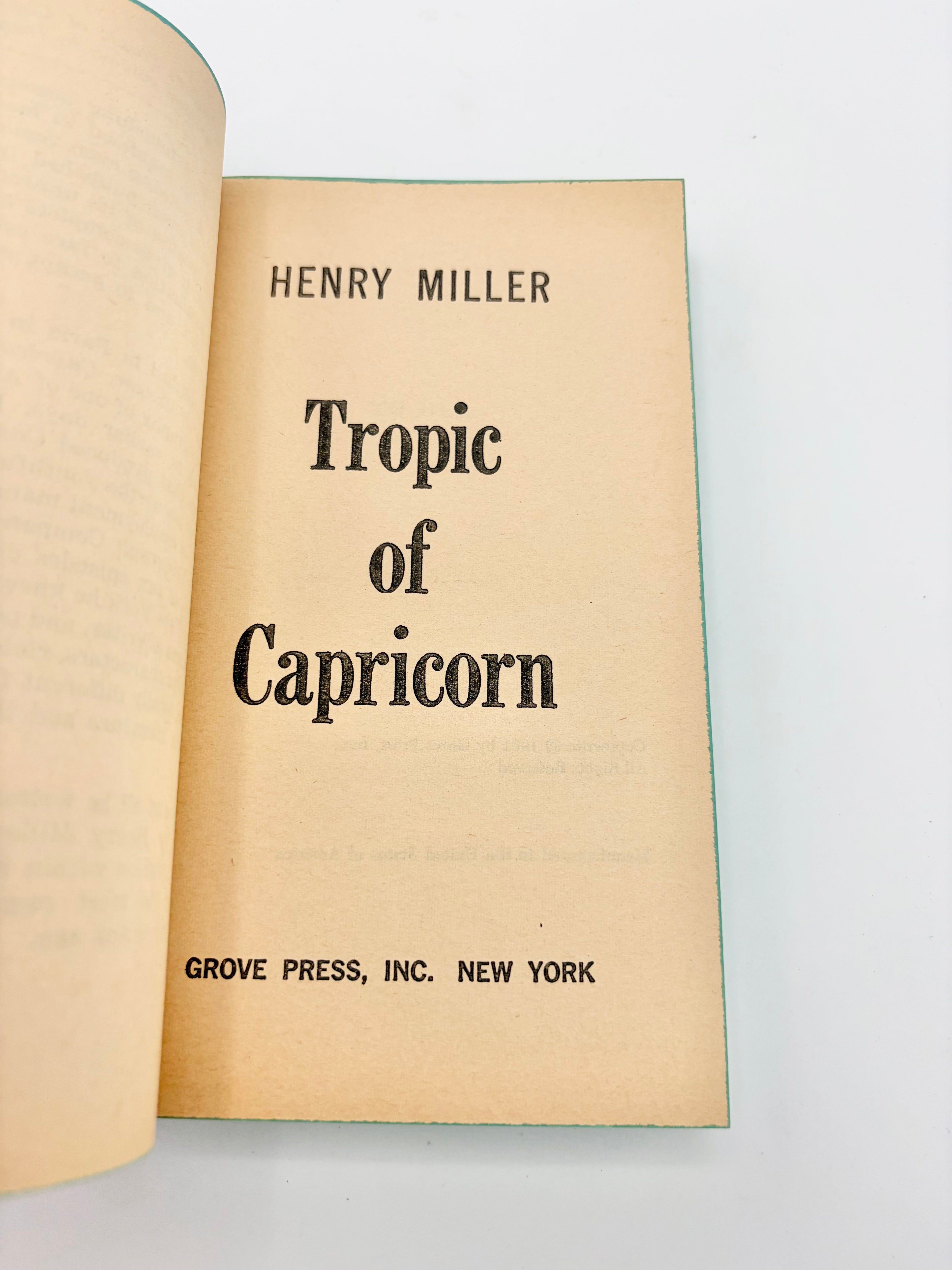 Tropic of Capricorn by Henry Miller