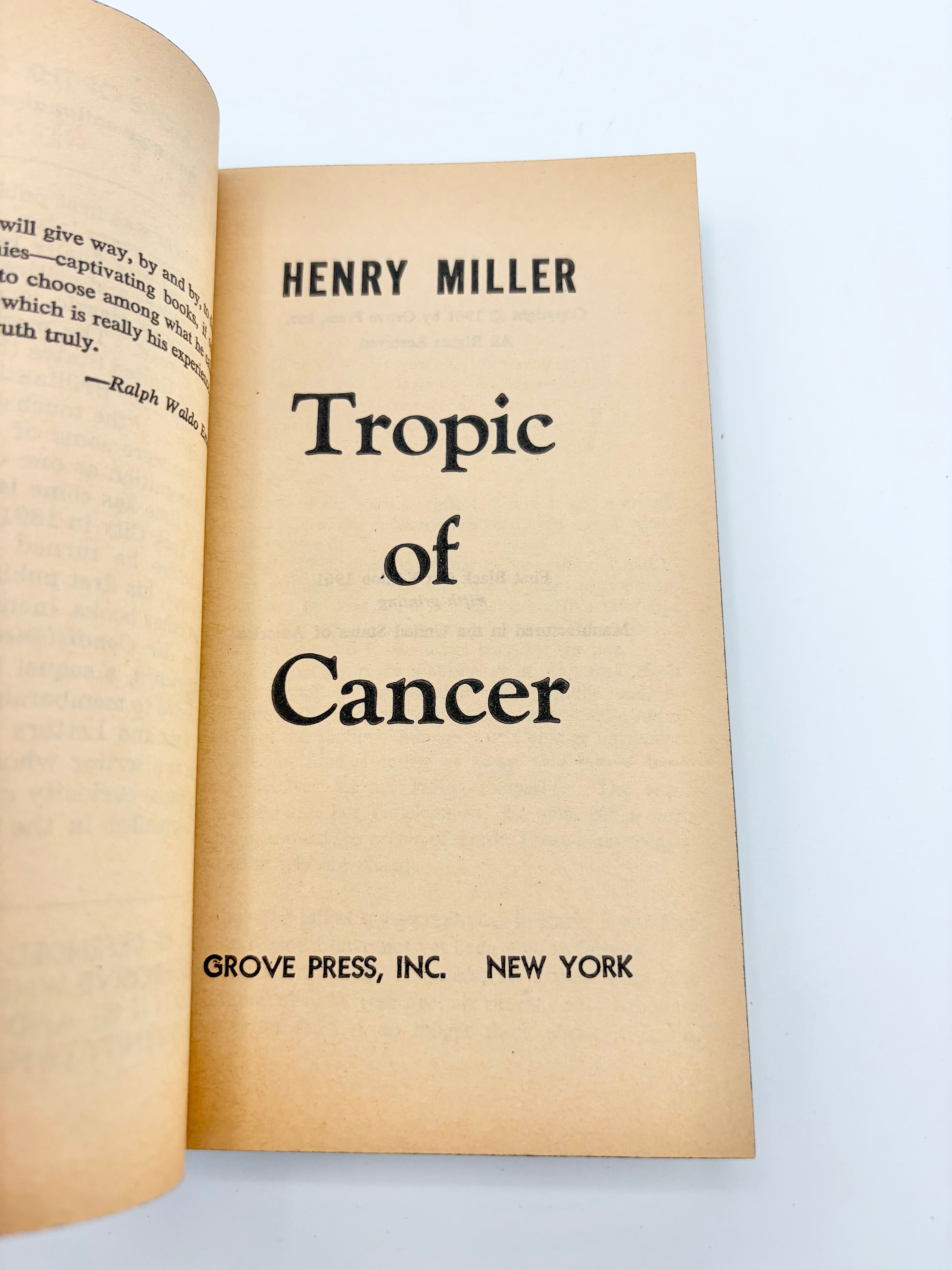 Tropic of Cancer by Henry Miller