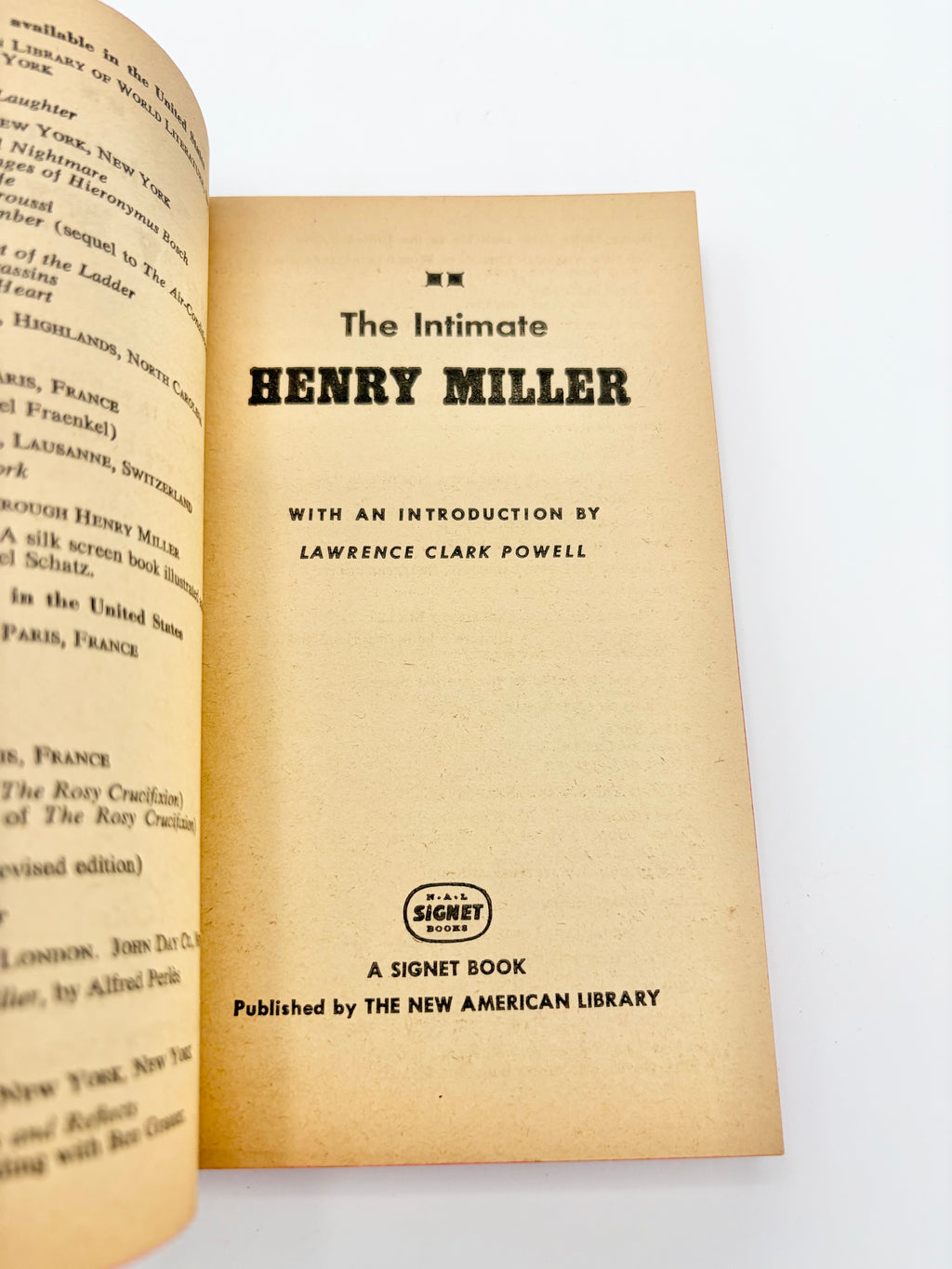 The Intimate Henry Miller
