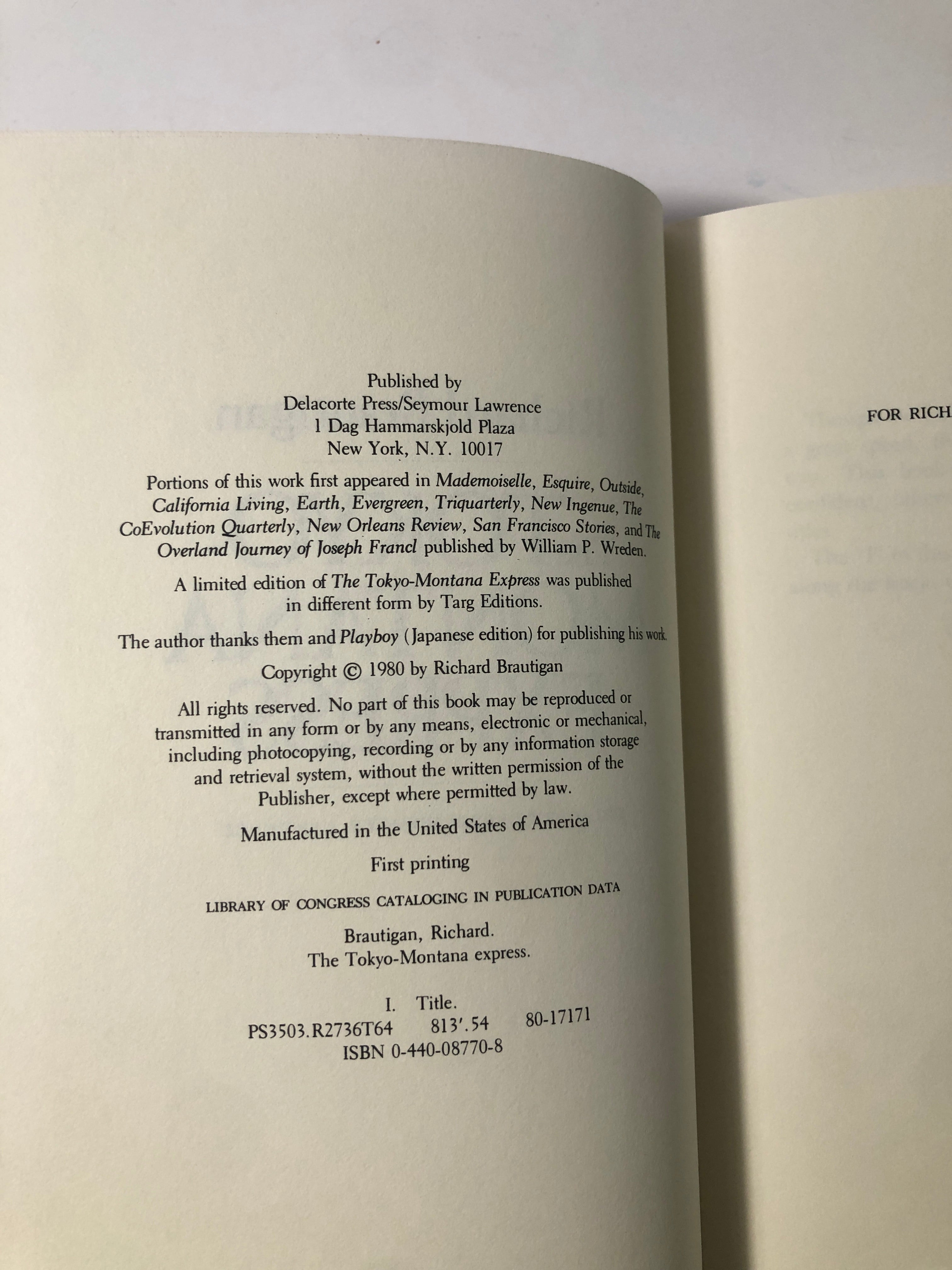 The Tokyo-Montana Express by Richard Brautigan