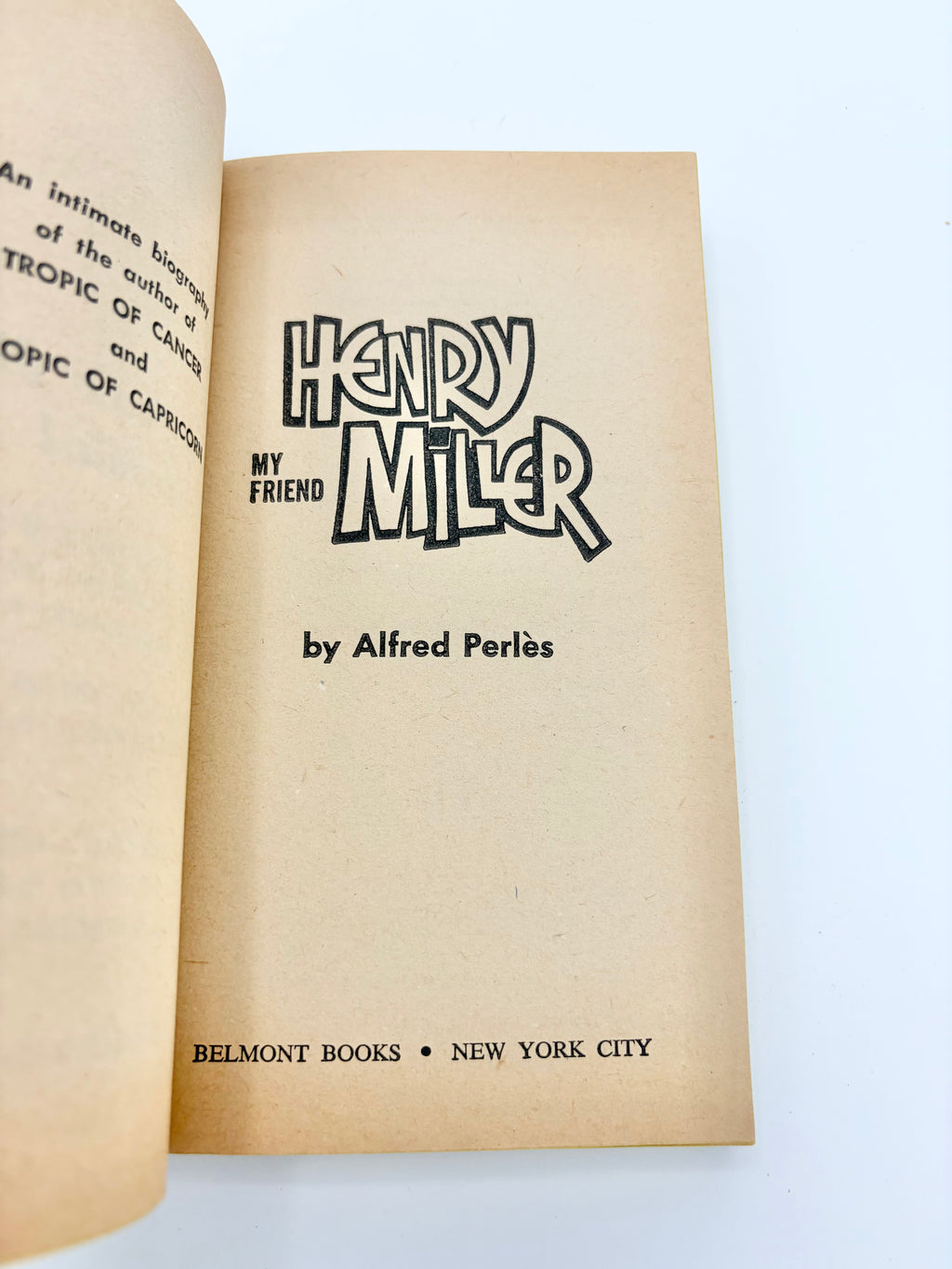 My Friend Henry Miller by Alfred Perlès