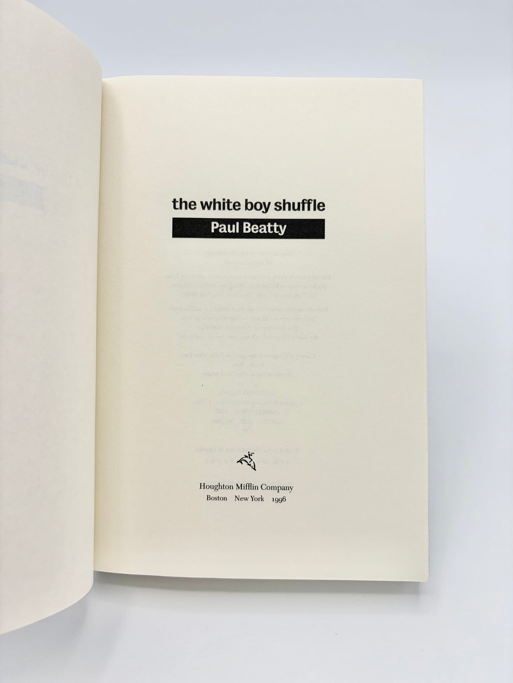 The White Boy Shuffle by Paul Beatty