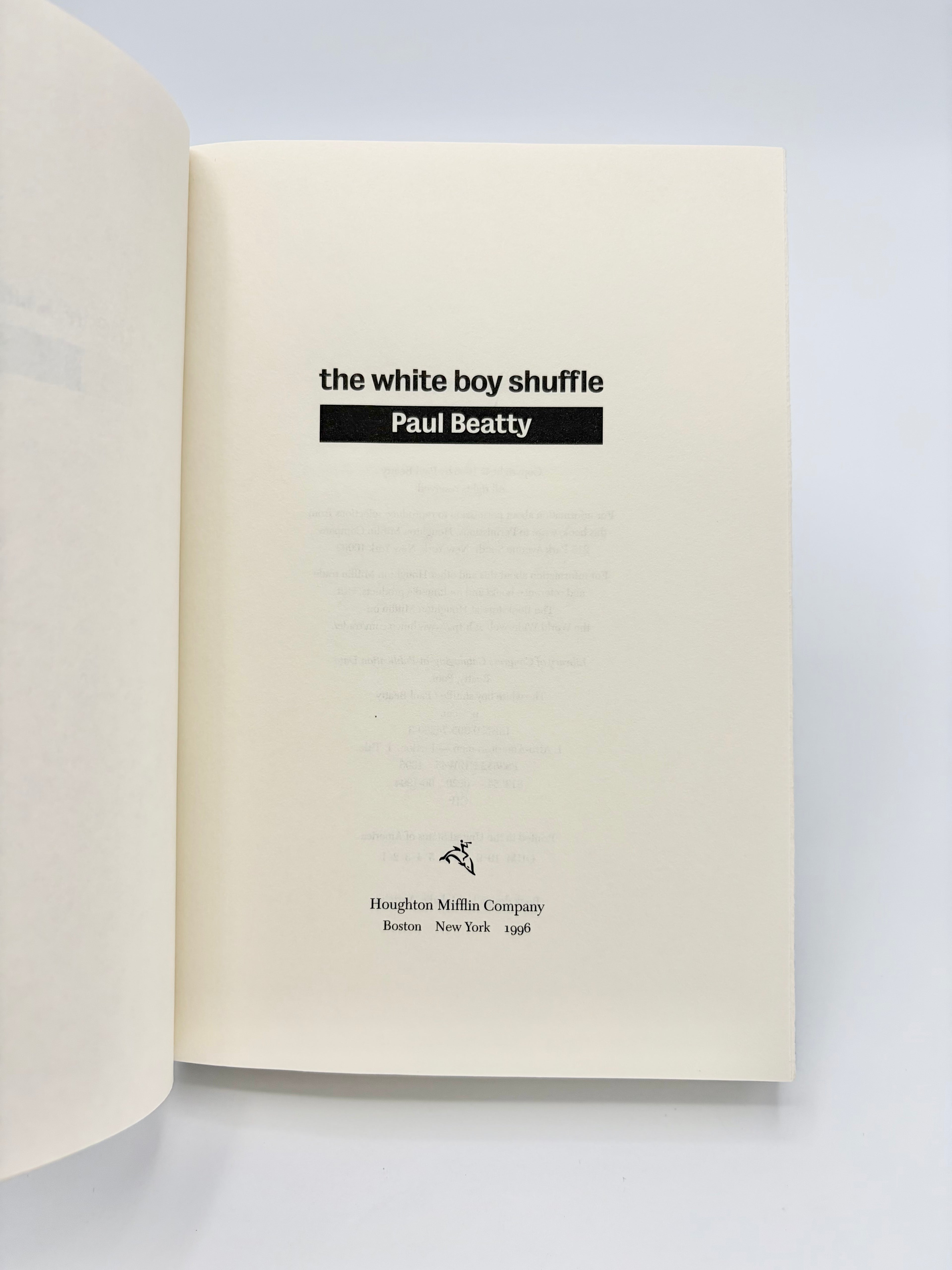 The White Boy Shuffle by Paul Beatty