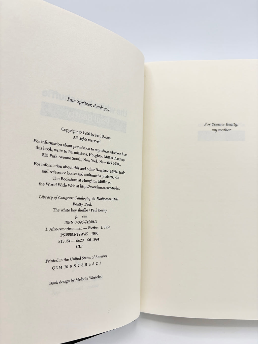 The White Boy Shuffle by Paul Beatty