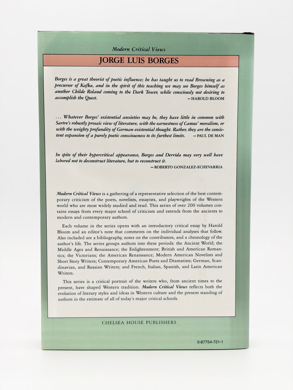 Modern Critical Views - Jorge Luis Borges edited by Harold Bloom