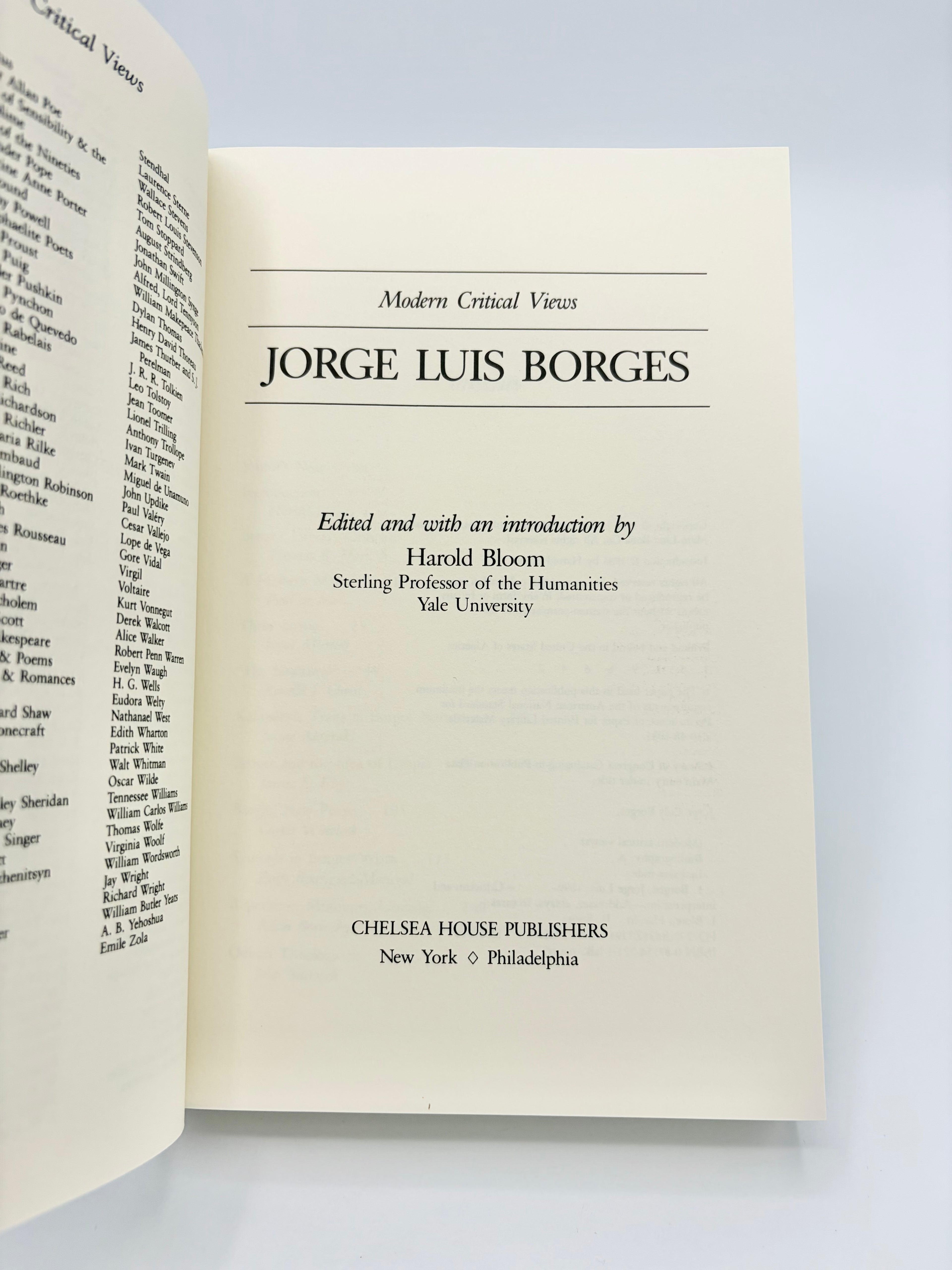 Modern Critical Views - Jorge Luis Borges edited by Harold Bloom