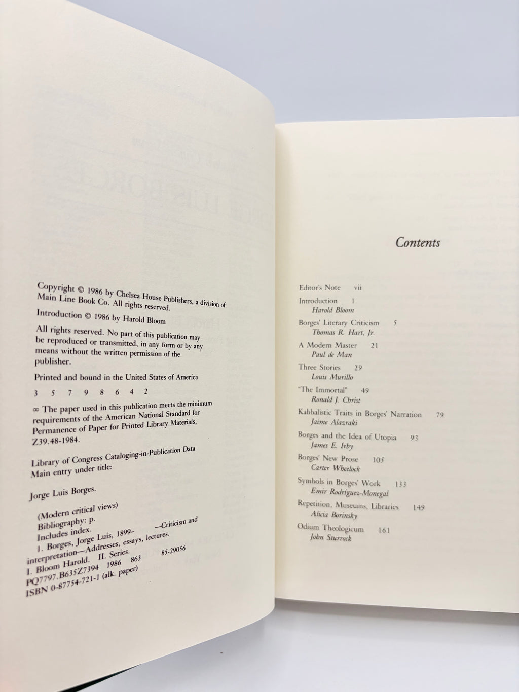 Modern Critical Views - Jorge Luis Borges edited by Harold Bloom