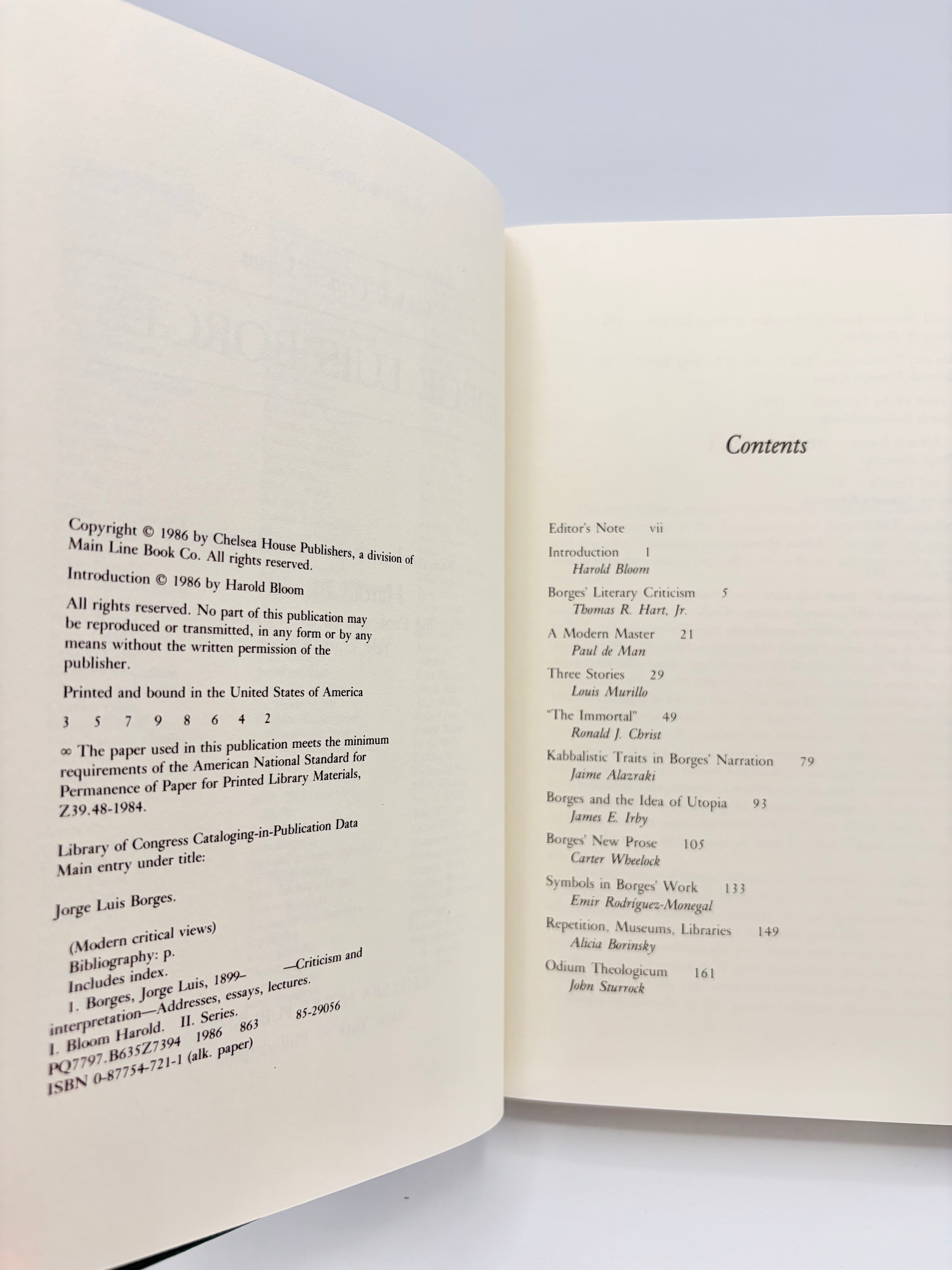 Modern Critical Views - Jorge Luis Borges edited by Harold Bloom