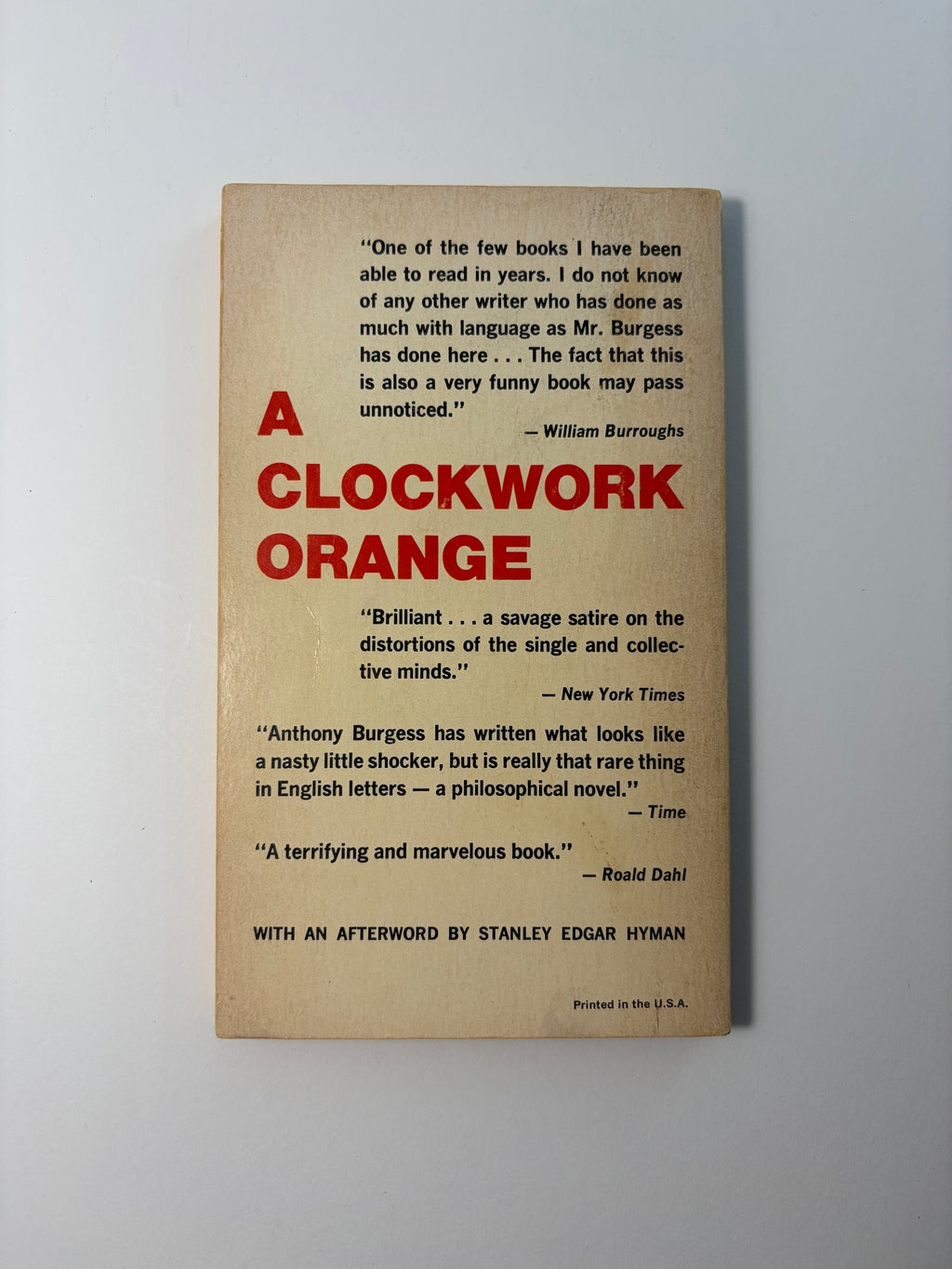 A Clockwork Orange by Anthony Burgess