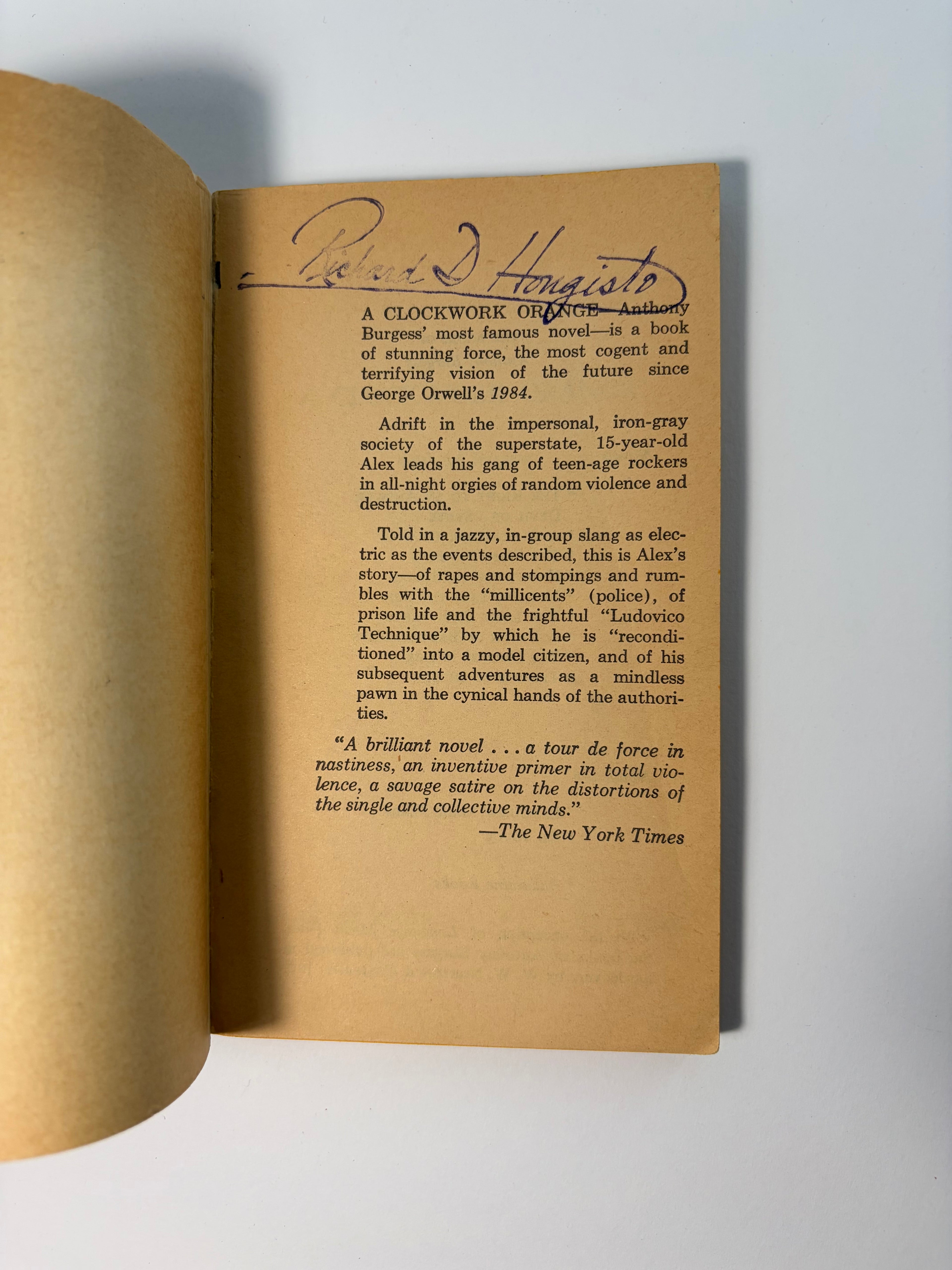 A Clockwork Orange by Anthony Burgess