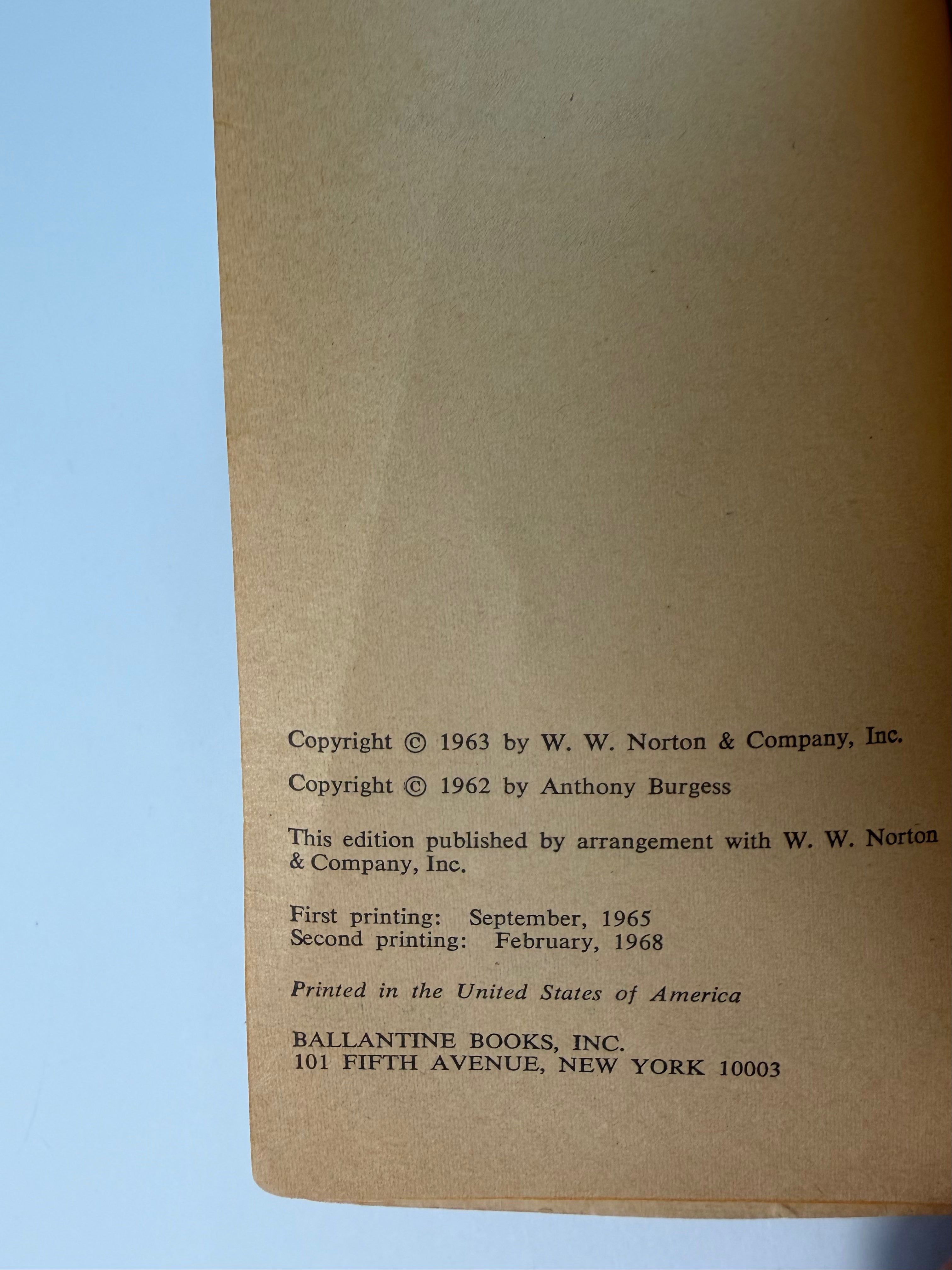 A Clockwork Orange by Anthony Burgess