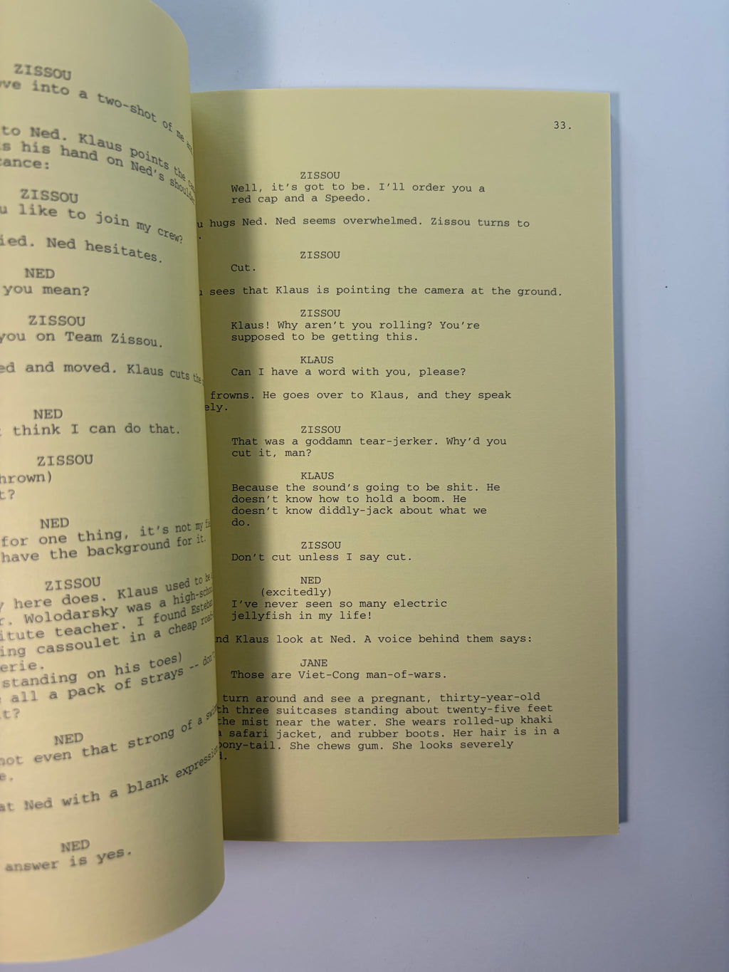 The Life Aquatic with Steve Zissou written by Wes Anderson and Noah Baumbach