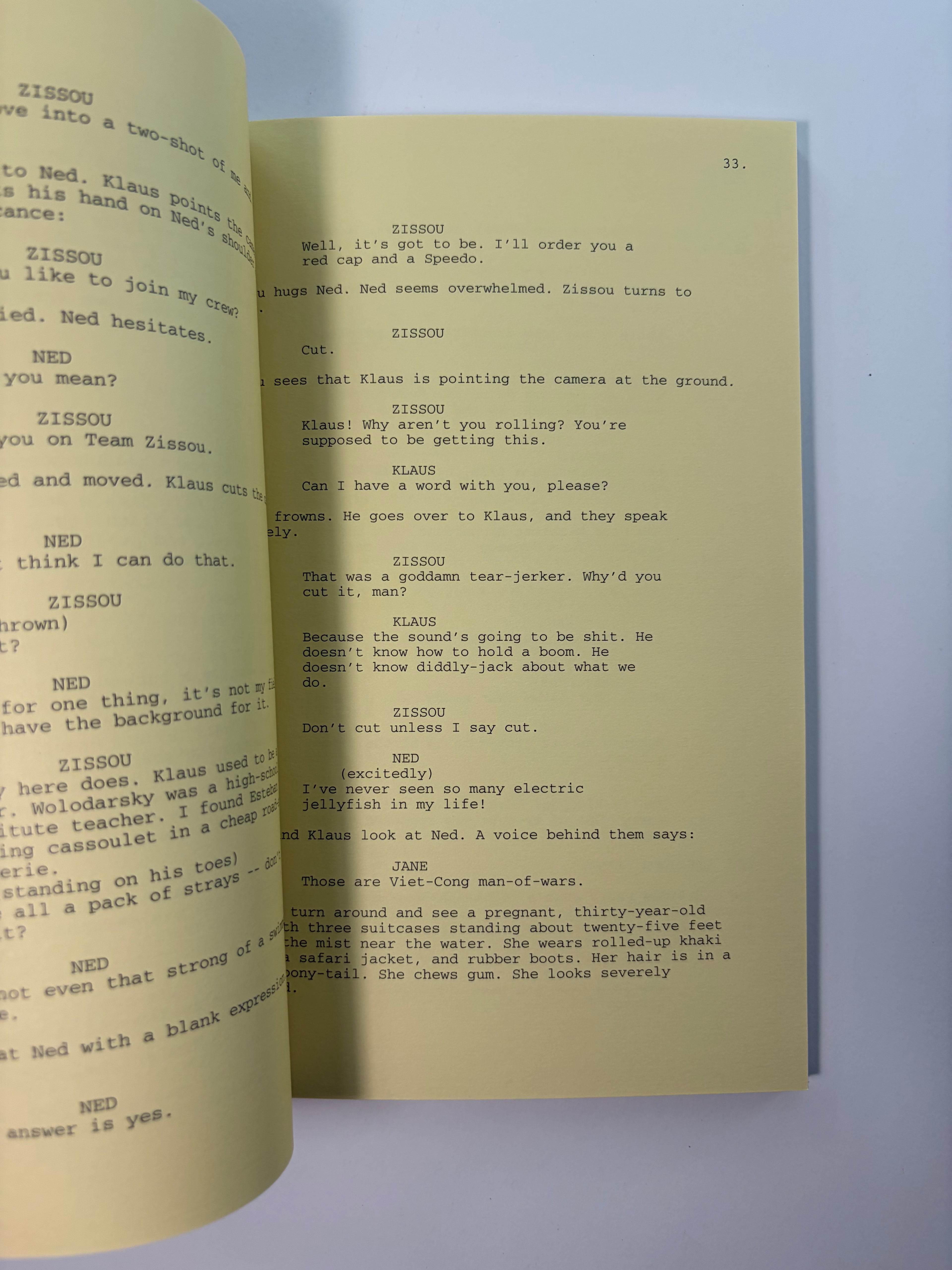 The Life Aquatic with Steve Zissou written by Wes Anderson and Noah Baumbach