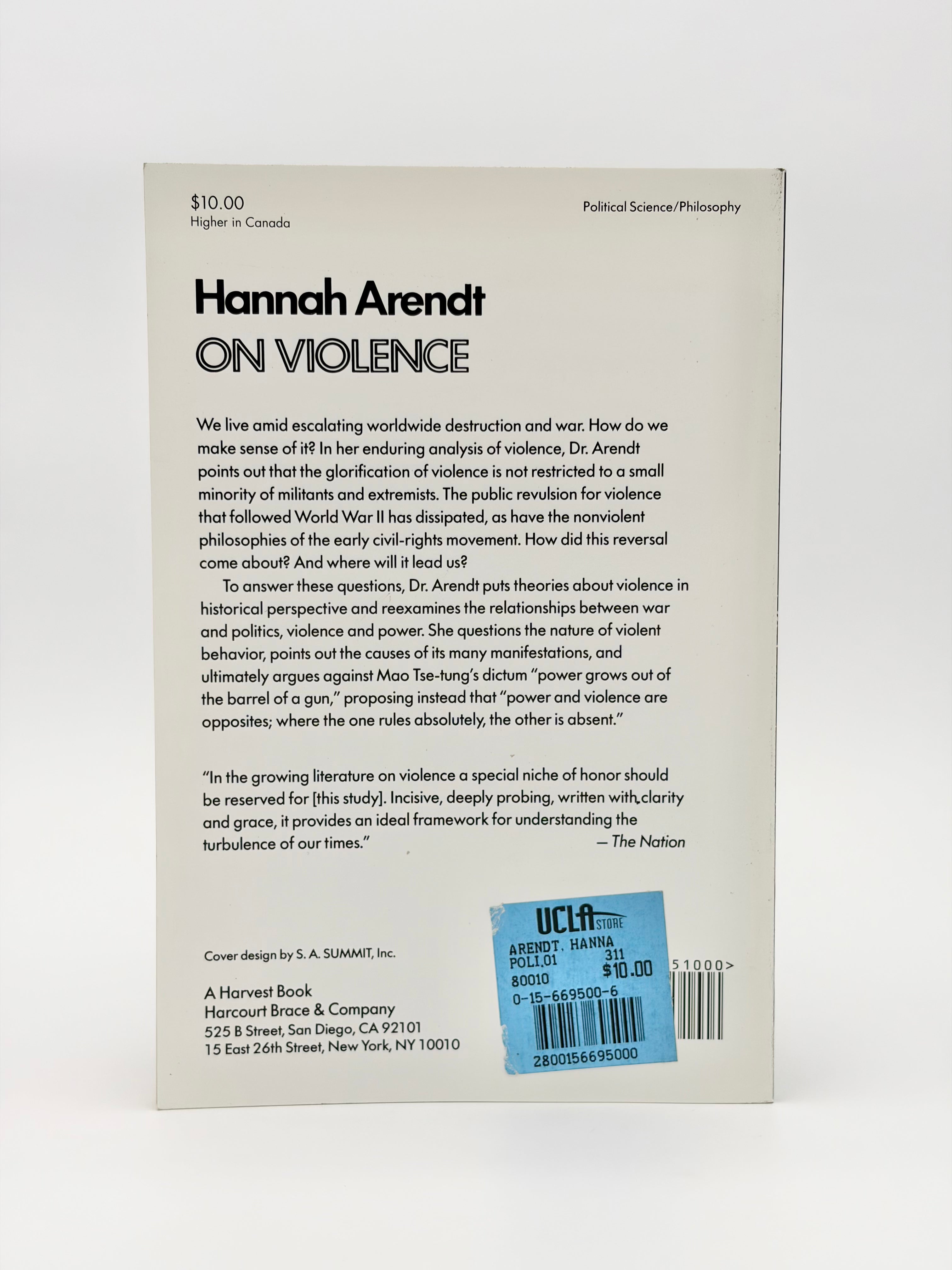 On Violence by Hannah Arendt