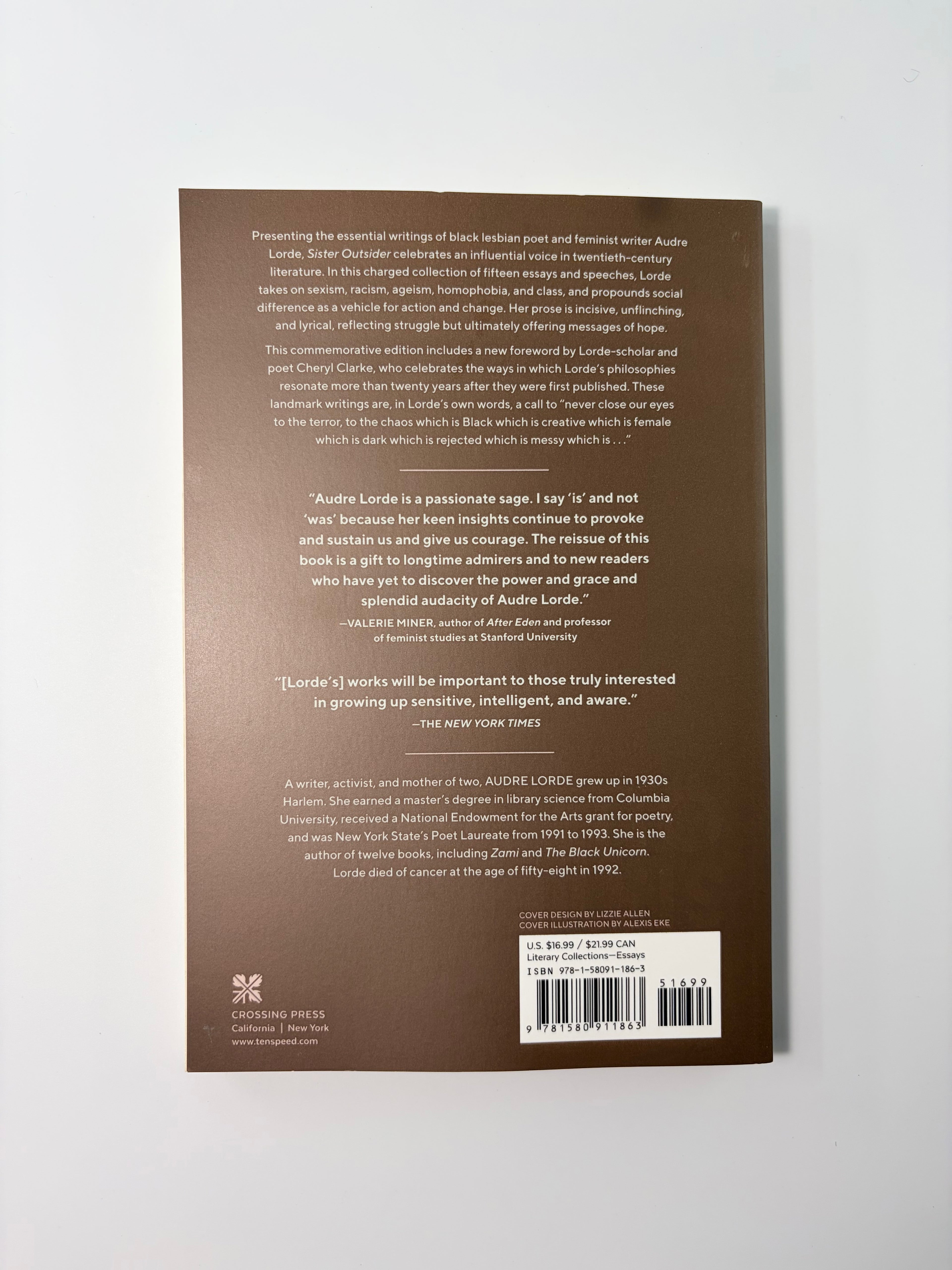 Sister Outsider - Essays and Speeches by Audre Lorde