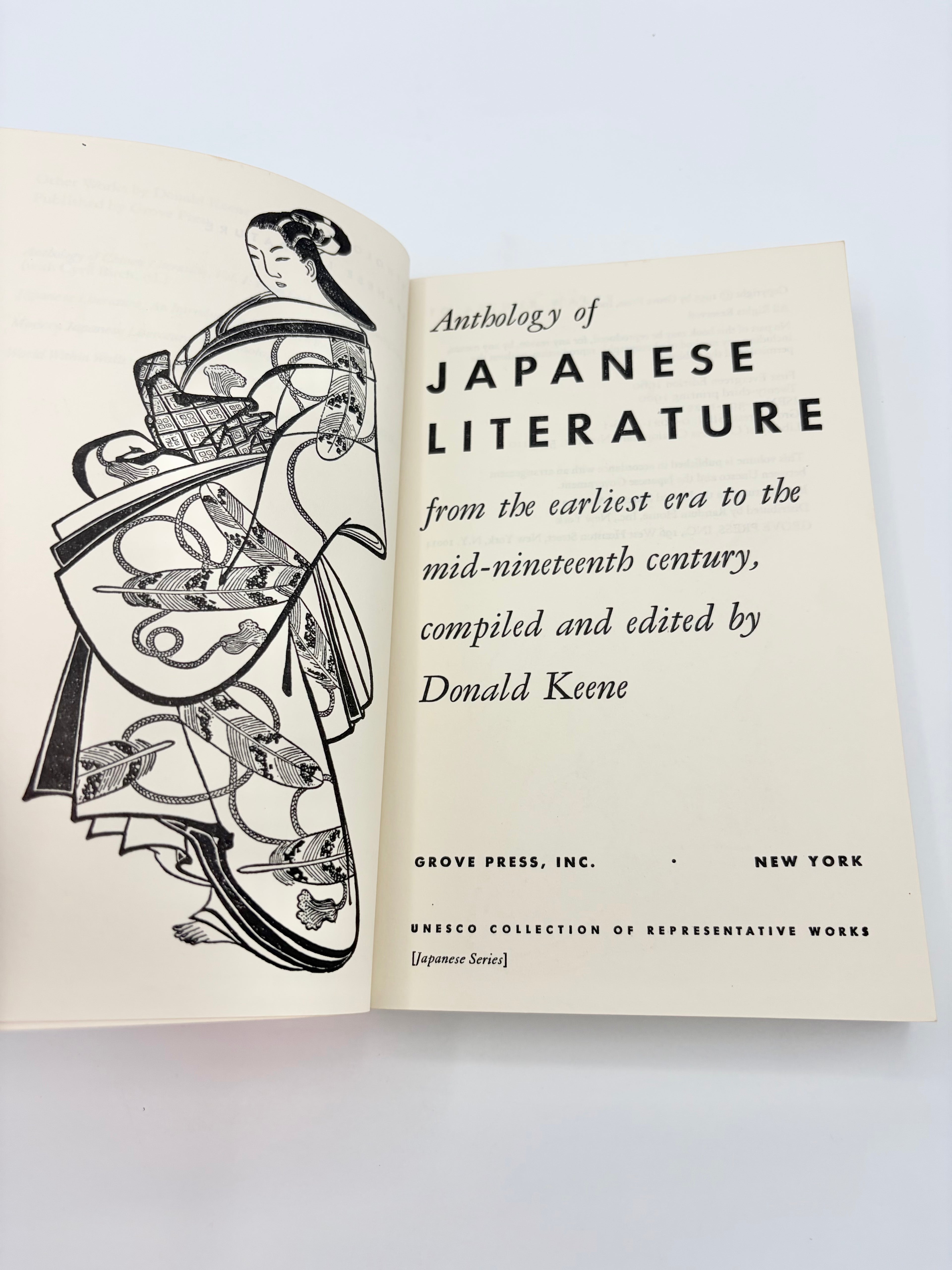 Grove Press Anthology of Japanese Literature compiled and edited by Donald Keene