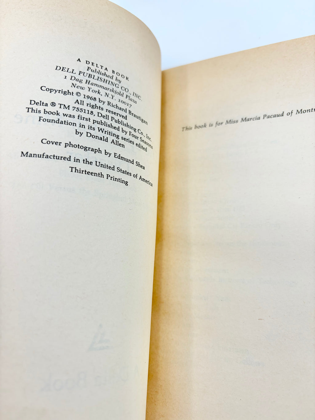 The Pill Versus the Springhill Mine Disaster by Richard Brautigan