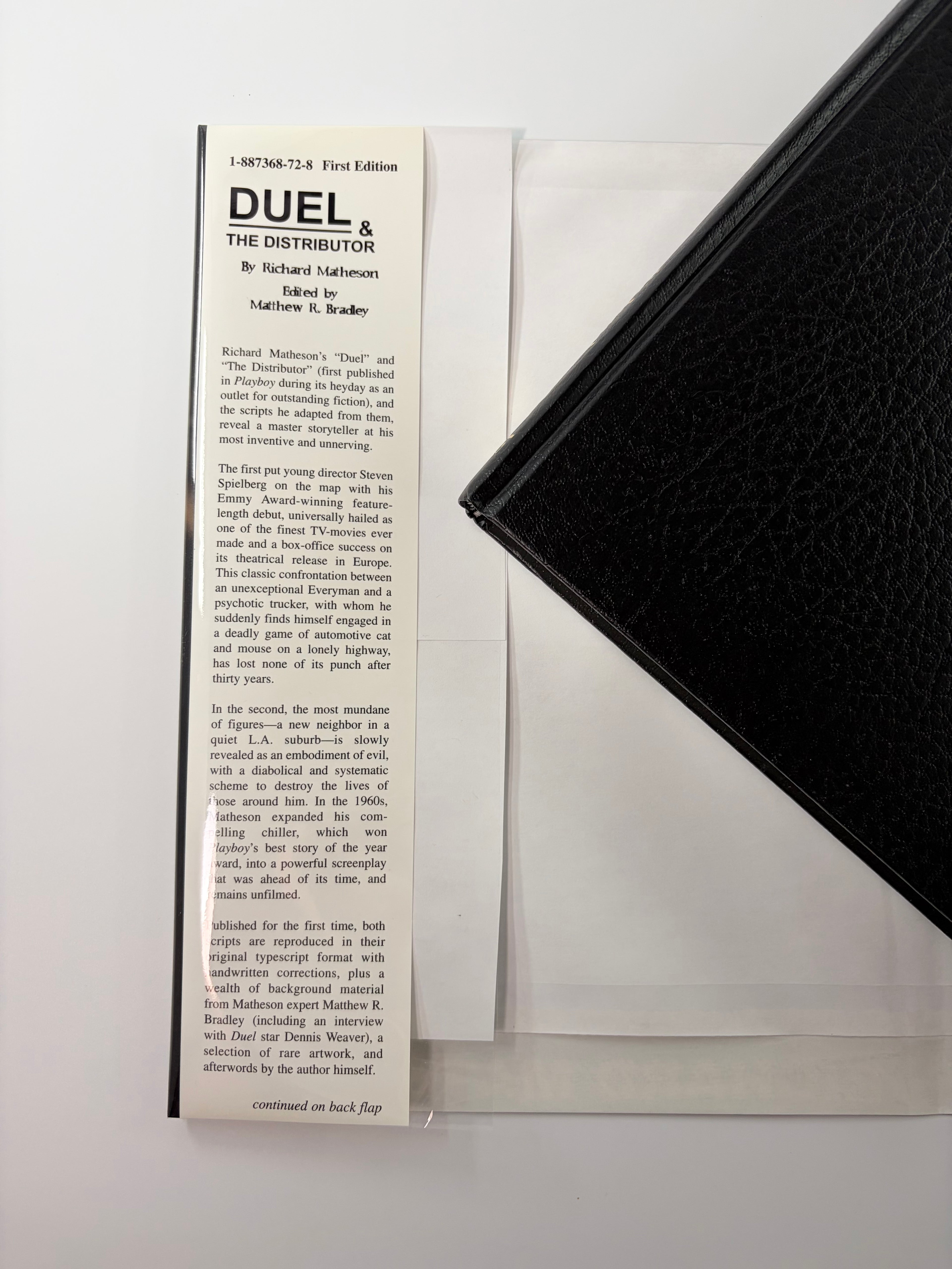 Duel & The Distributor by Richard Matheson, edited by Matthew R. Bradley (Signed by Matheson)