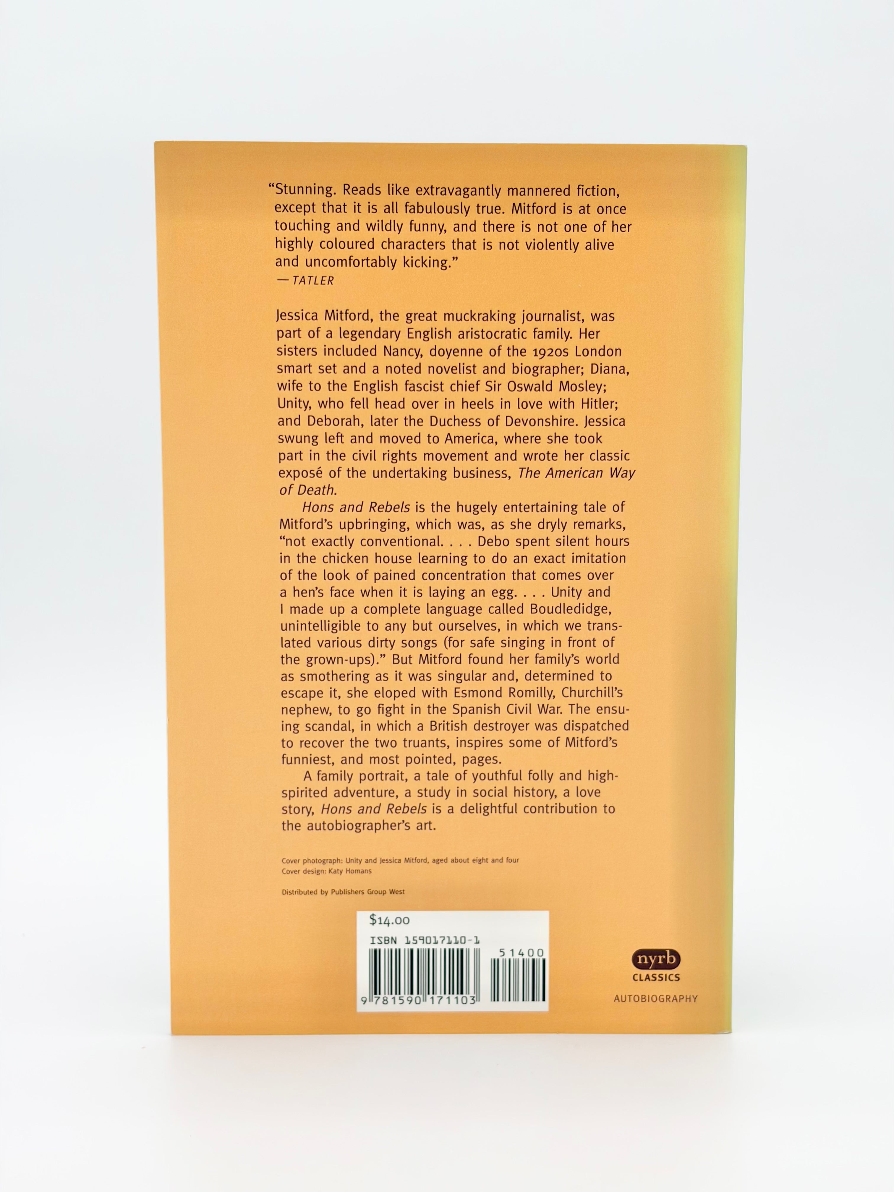 Hons and Rebels by Jessica Mitford - NYRB Classics