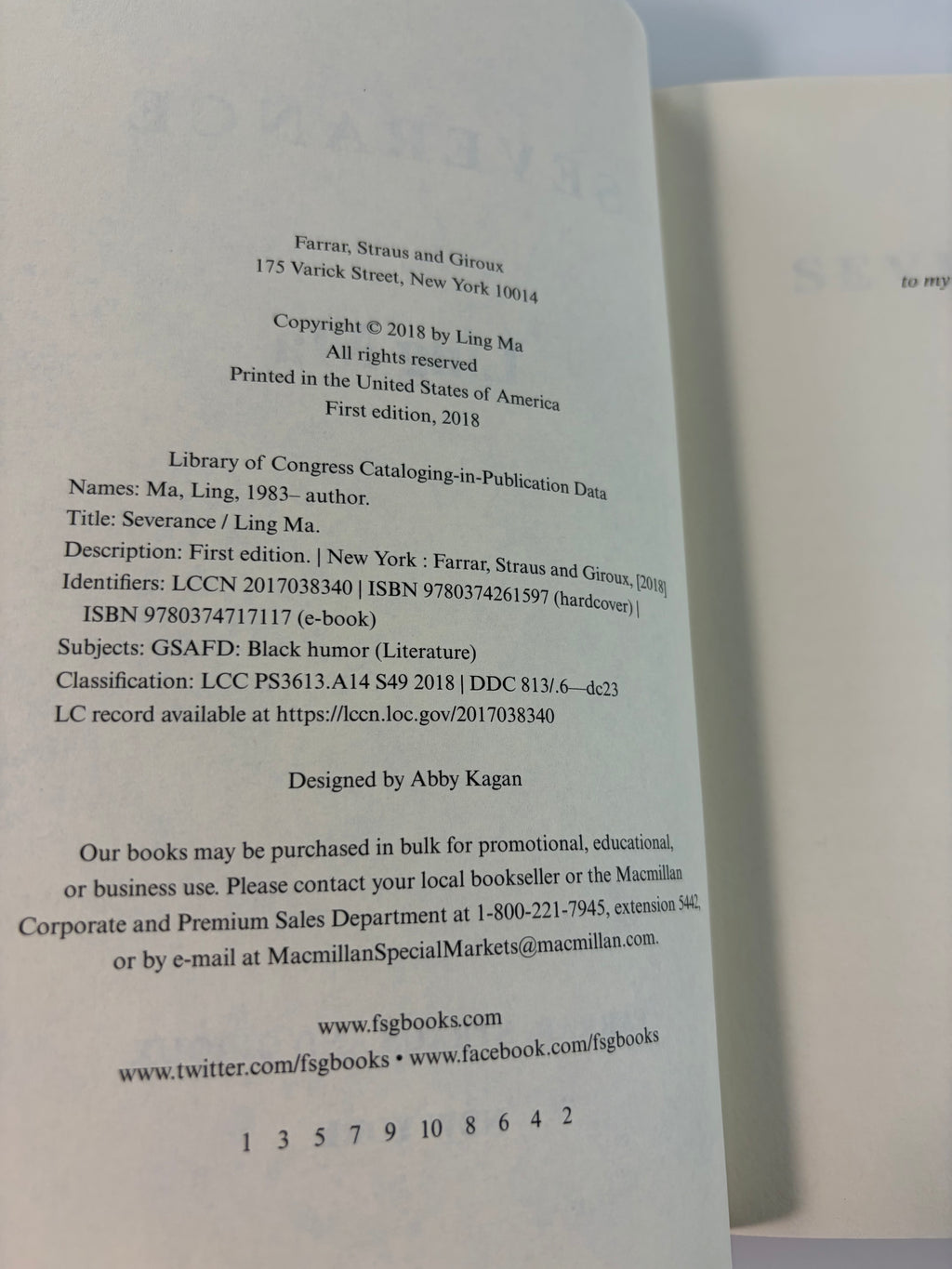 Severance by Ling Ma