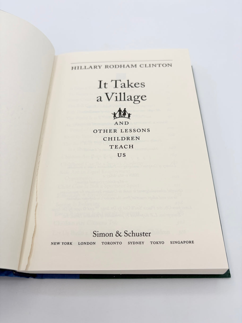 It Takes a Village and Other Lessons Children Teach Us by Hillary Rodham Clinton (Signed)