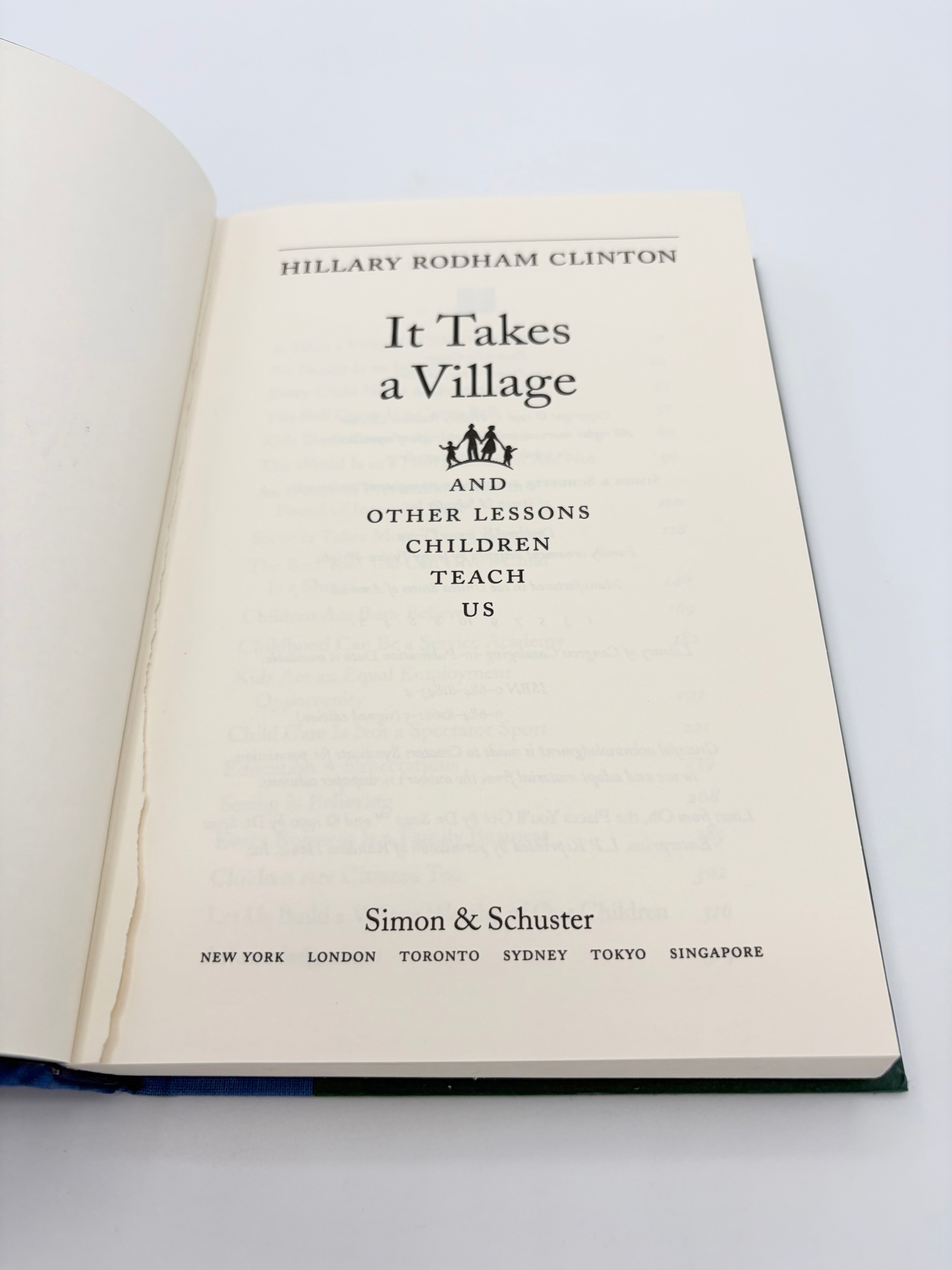 It Takes a Village and Other Lessons Children Teach Us by Hillary Rodham Clinton (Signed)