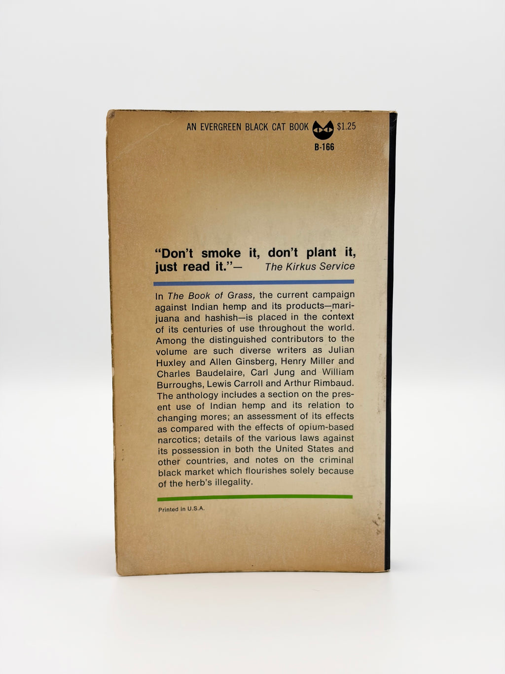 The Book of Grass - An Anthology of Indian Hemp edited by George Andrews and Simon Vinkenoog