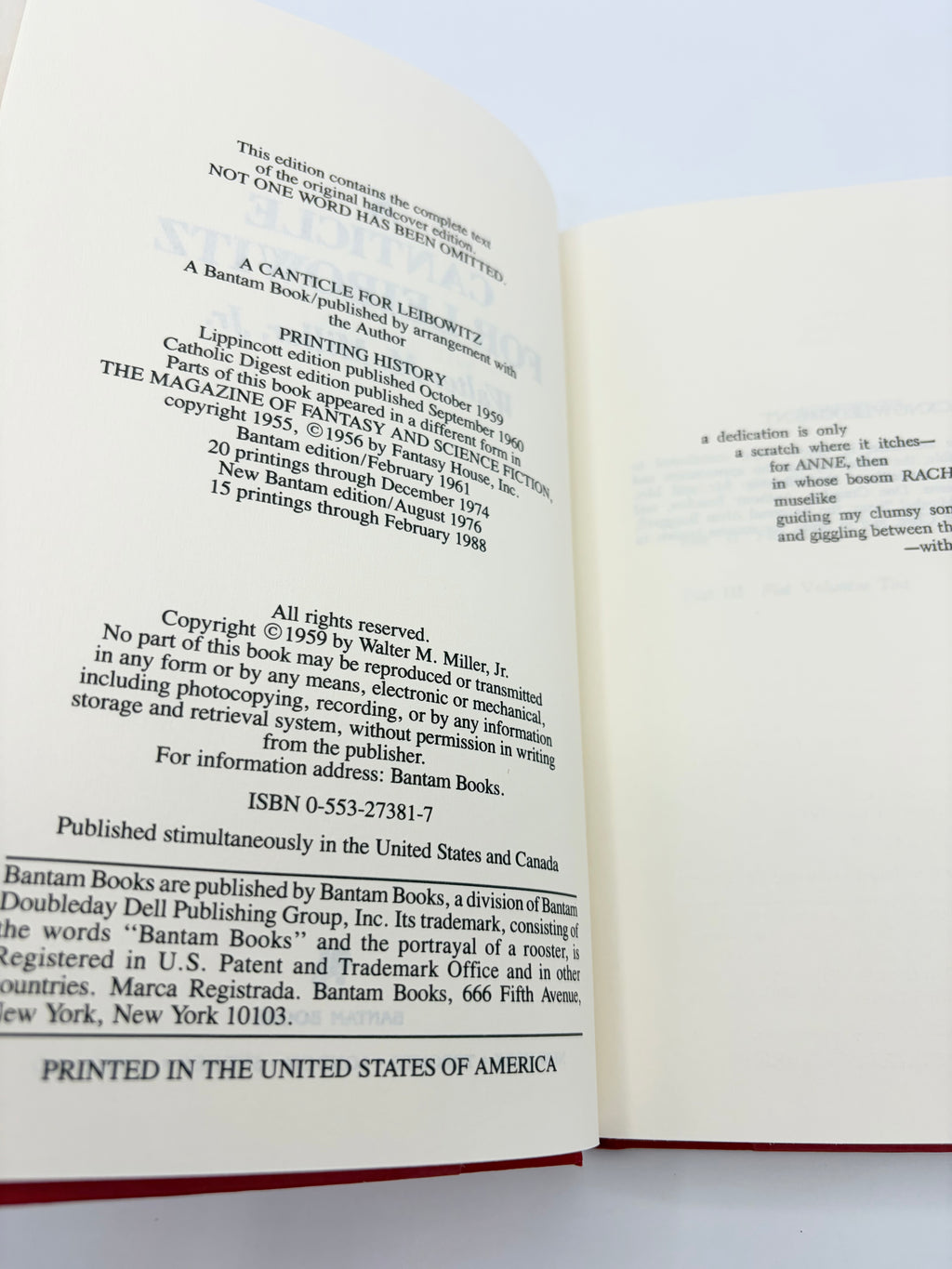 A Canticle for Leibowitz by Walter M. Miller, Jr.