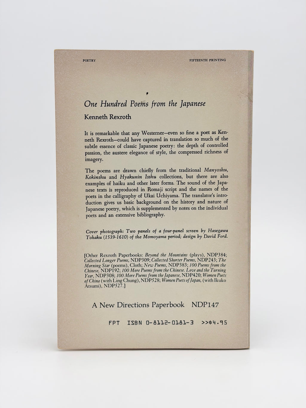 One Hundred Poems from the Japanese by Kenneth Rexroth