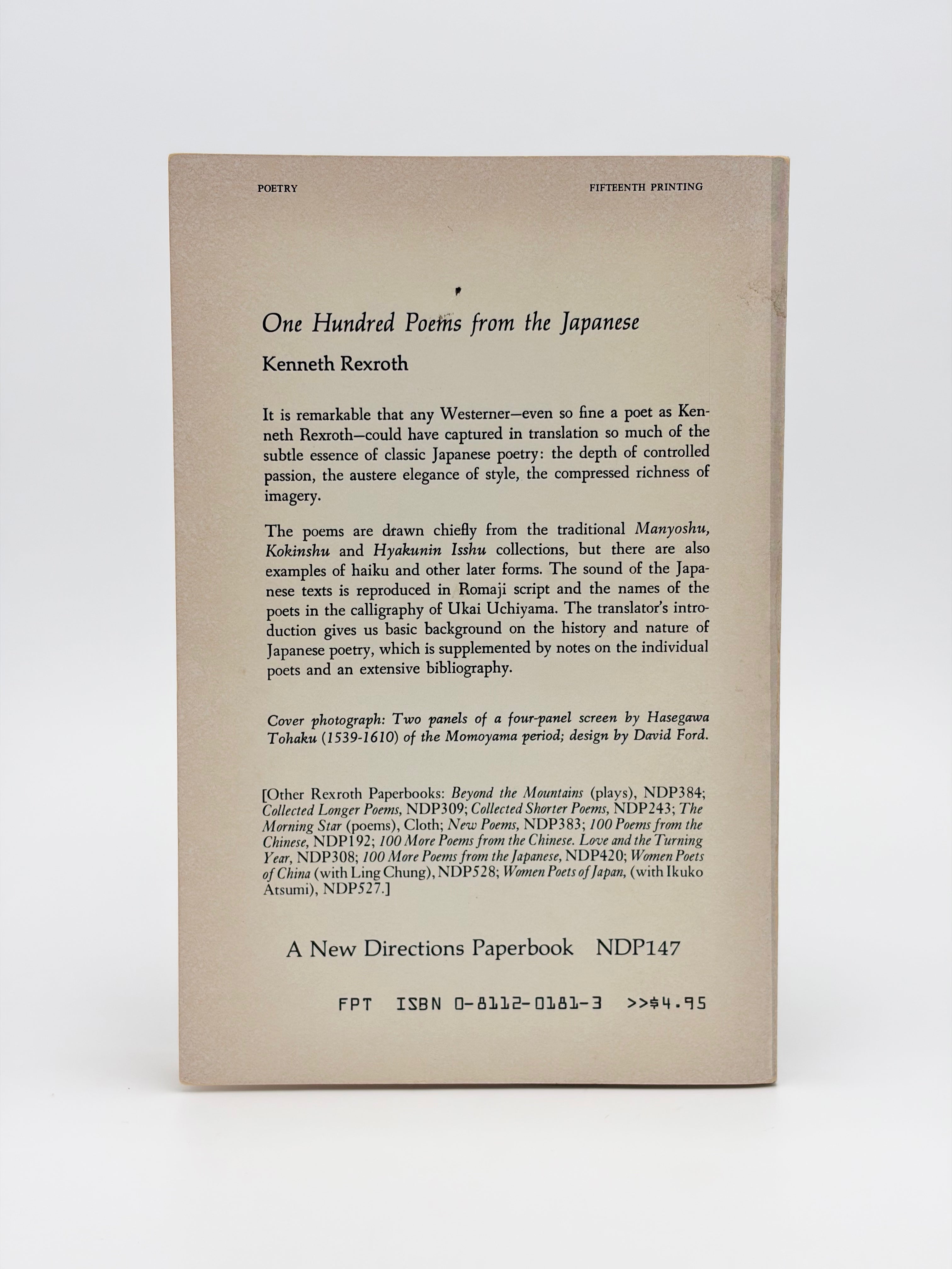 One Hundred Poems from the Japanese by Kenneth Rexroth