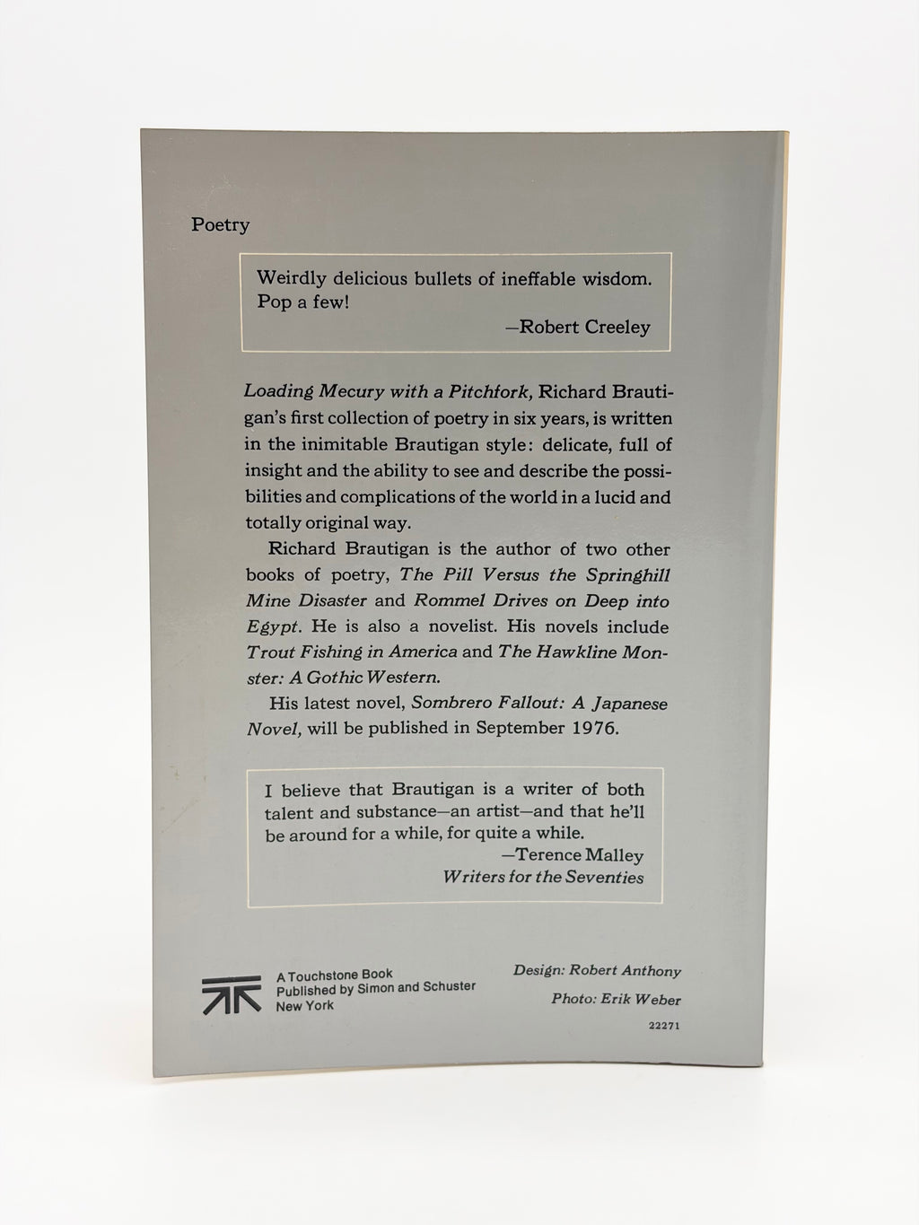 Loading Mercury with a Pitchfork by Richard Brautigan