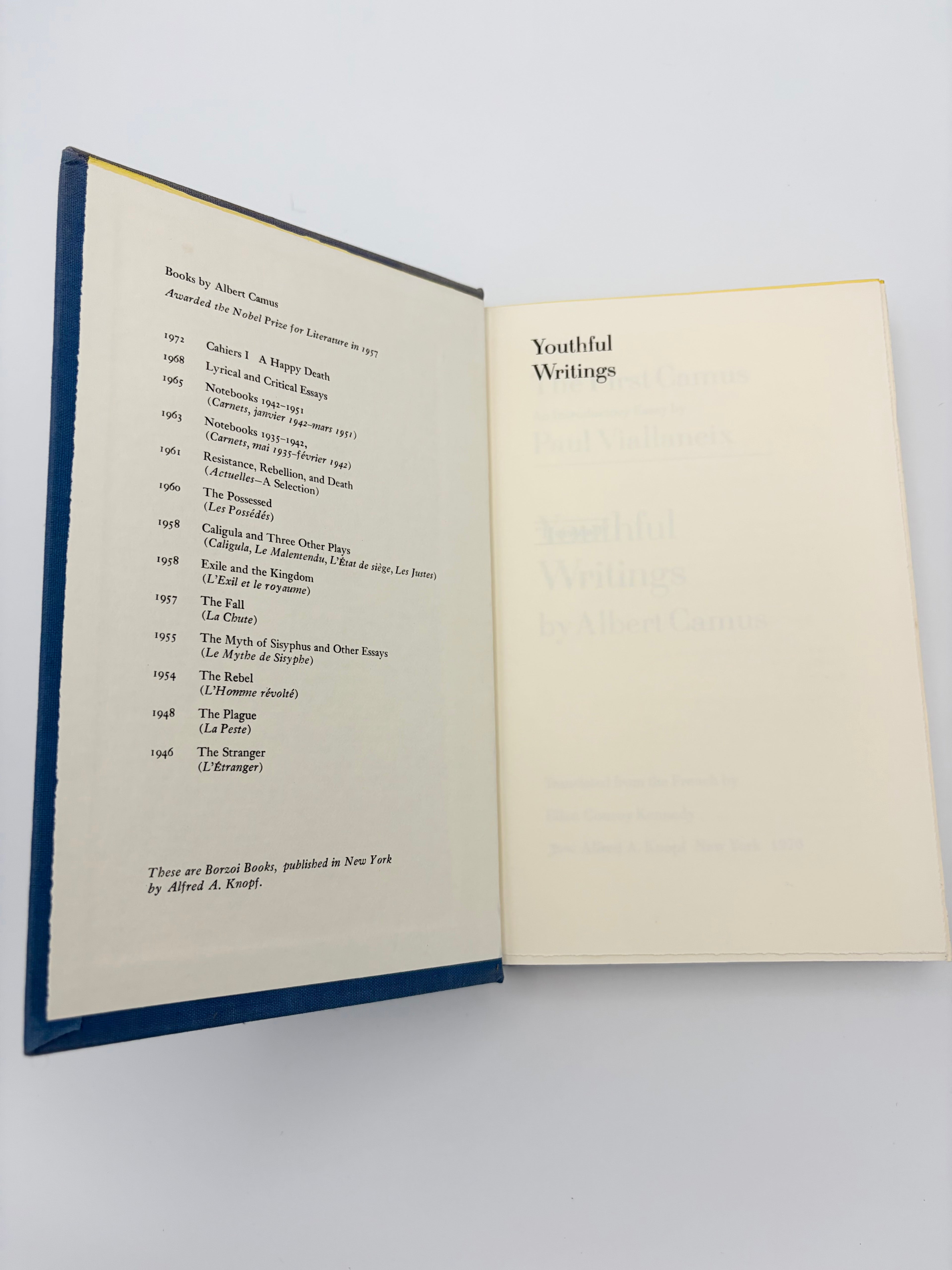 Youthful Writings (Cahiers II) by Albert Camus