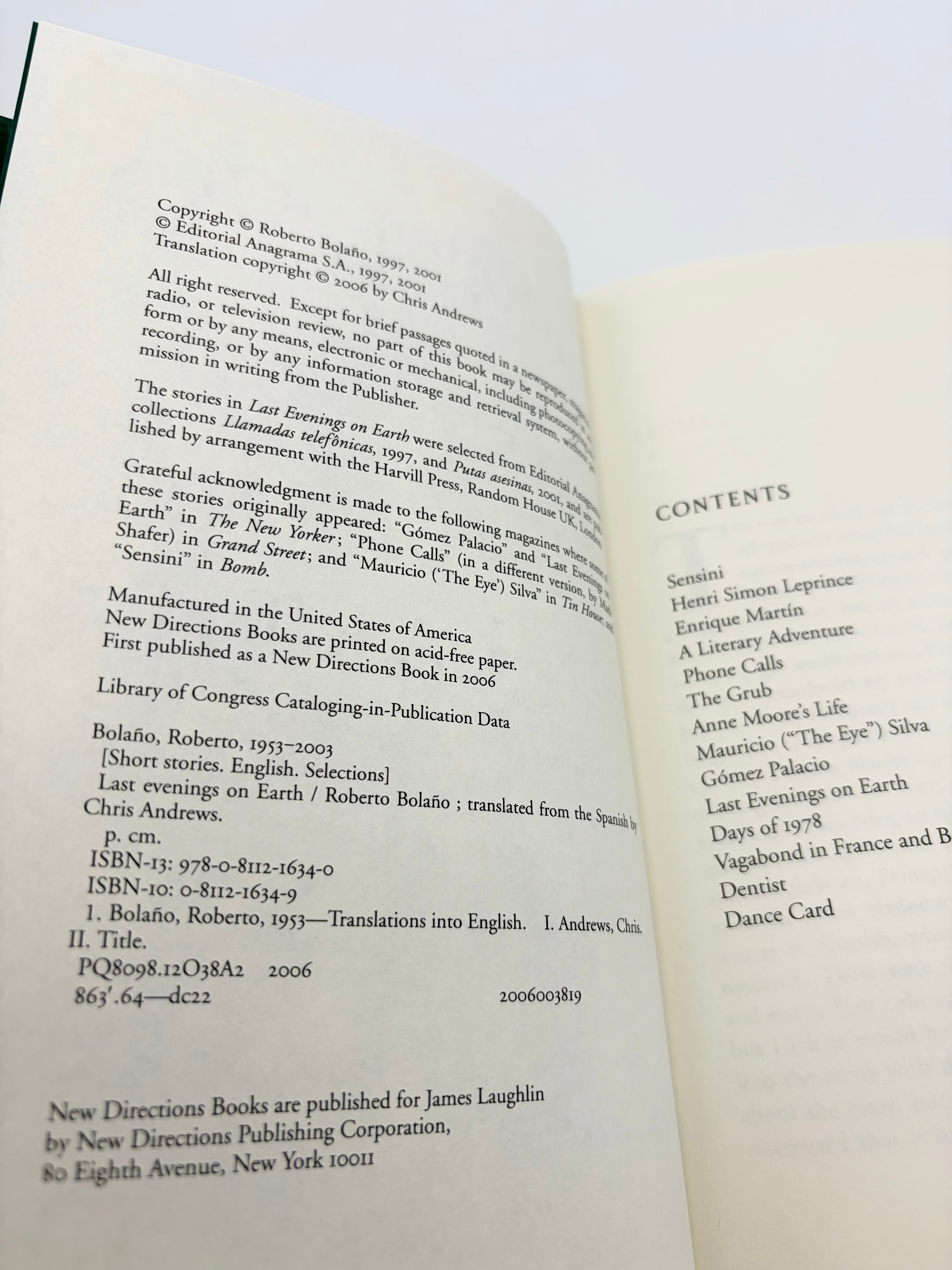 Last Evenings on Earth by Roberto Bolaño