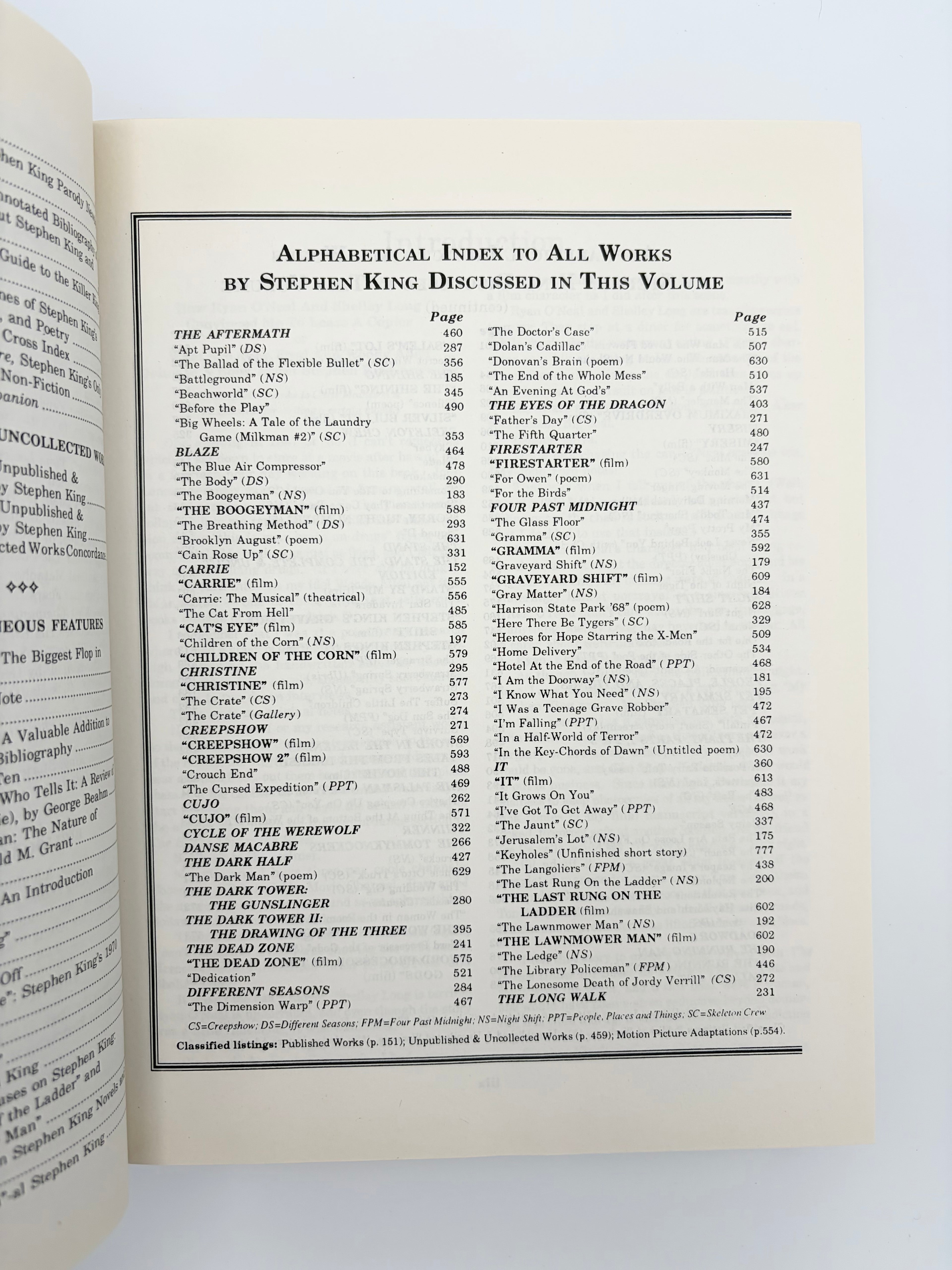 The Complete Stephen King Encyclopedia - The Definitive Guide to the Works of America's Master of Horror by Stephen J. Spignesi