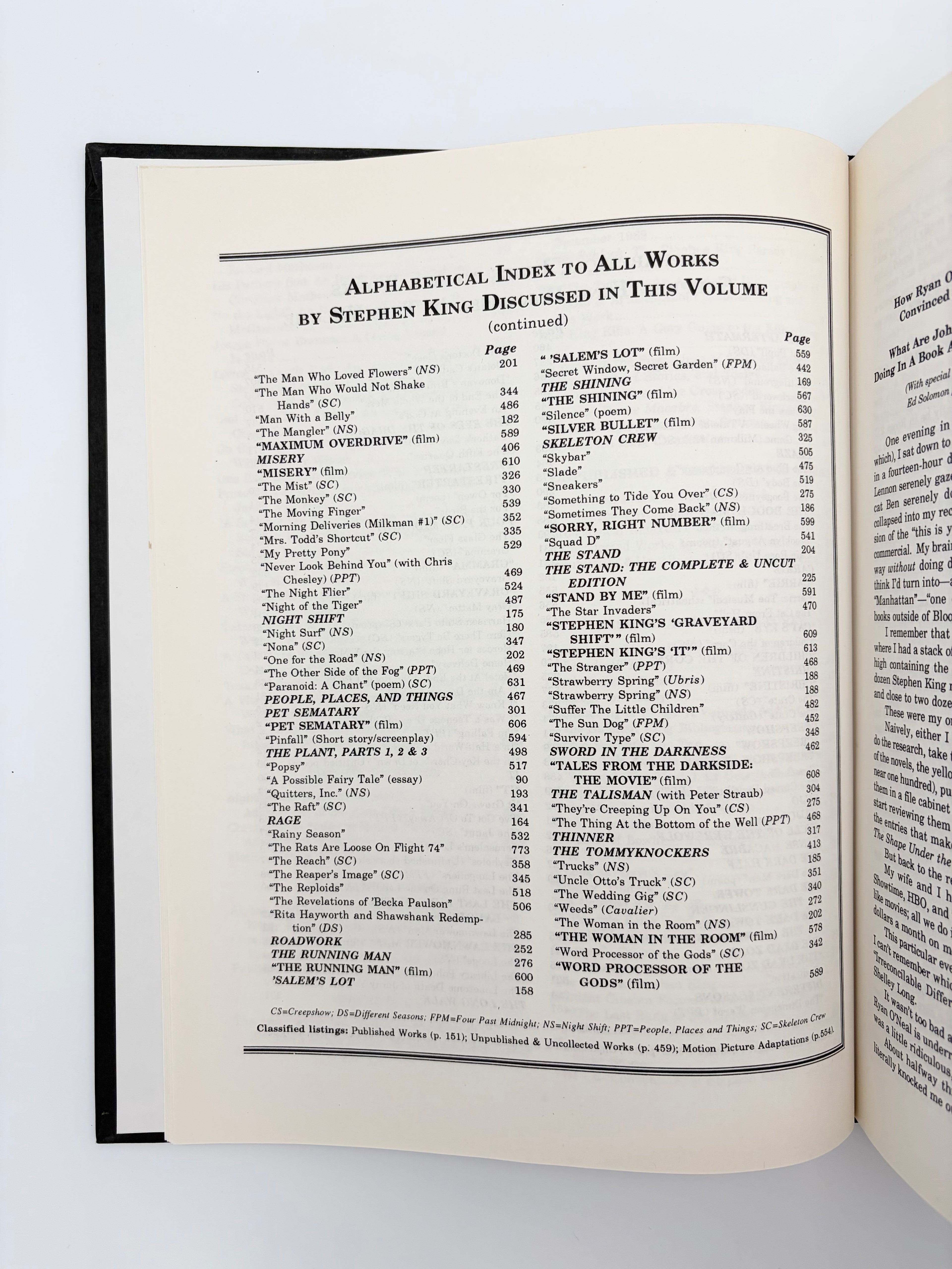 The Complete Stephen King Encyclopedia - The Definitive Guide to the Works of America's Master of Horror by Stephen J. Spignesi