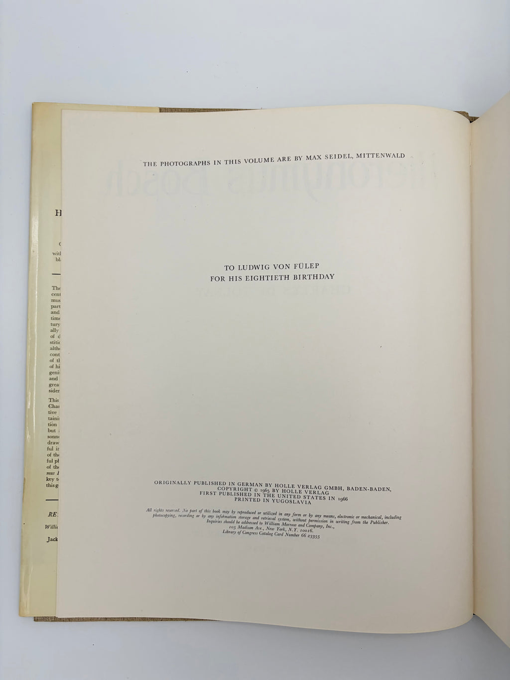 Hieronymus Bosch by Charles de Tolnay