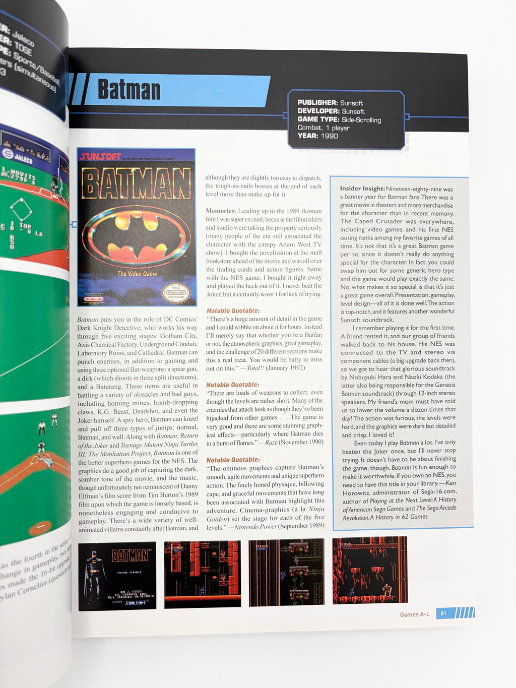 The NES Omnibus: The Nintendo Entertainment System & Its Games - Volume 1 A-L by Brett Weiss (Signed)